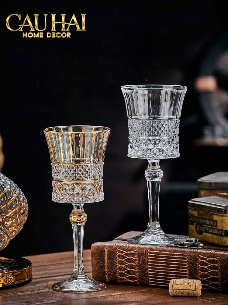 HOME COUTURE - SET 2 LY CRYSTAL D'Or WALTER VINO RUSSO GLASSES - FULL BOX - CẬU HAI HOME DECOR