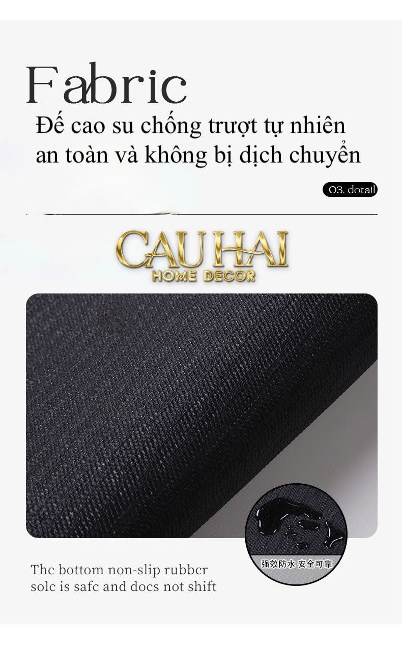 THẢM NGĂN BỤI 50X80 BRUN DEMI LUNE BIENVENUE - CẬU HAI HOME DECOR