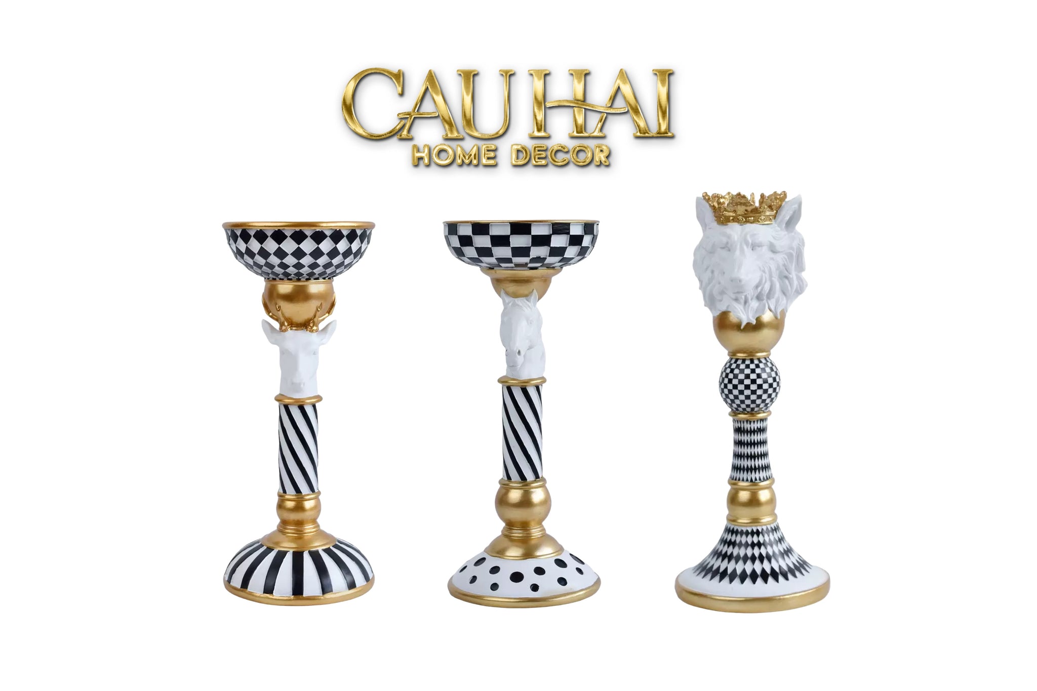 FÊTES COUTURE - ĐẾ NẾN ANIMALIER RÉFLEXION CANDLE HOLDER - CẬU HAI HOME DECOR