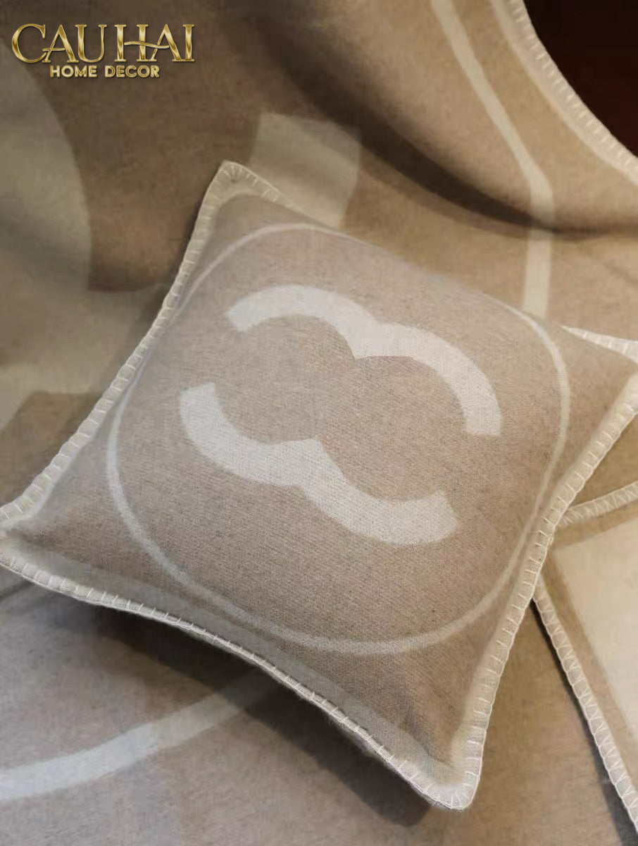 Les Cussins D’Élégance  - Vỏ Gối Tweed Coco - Gray