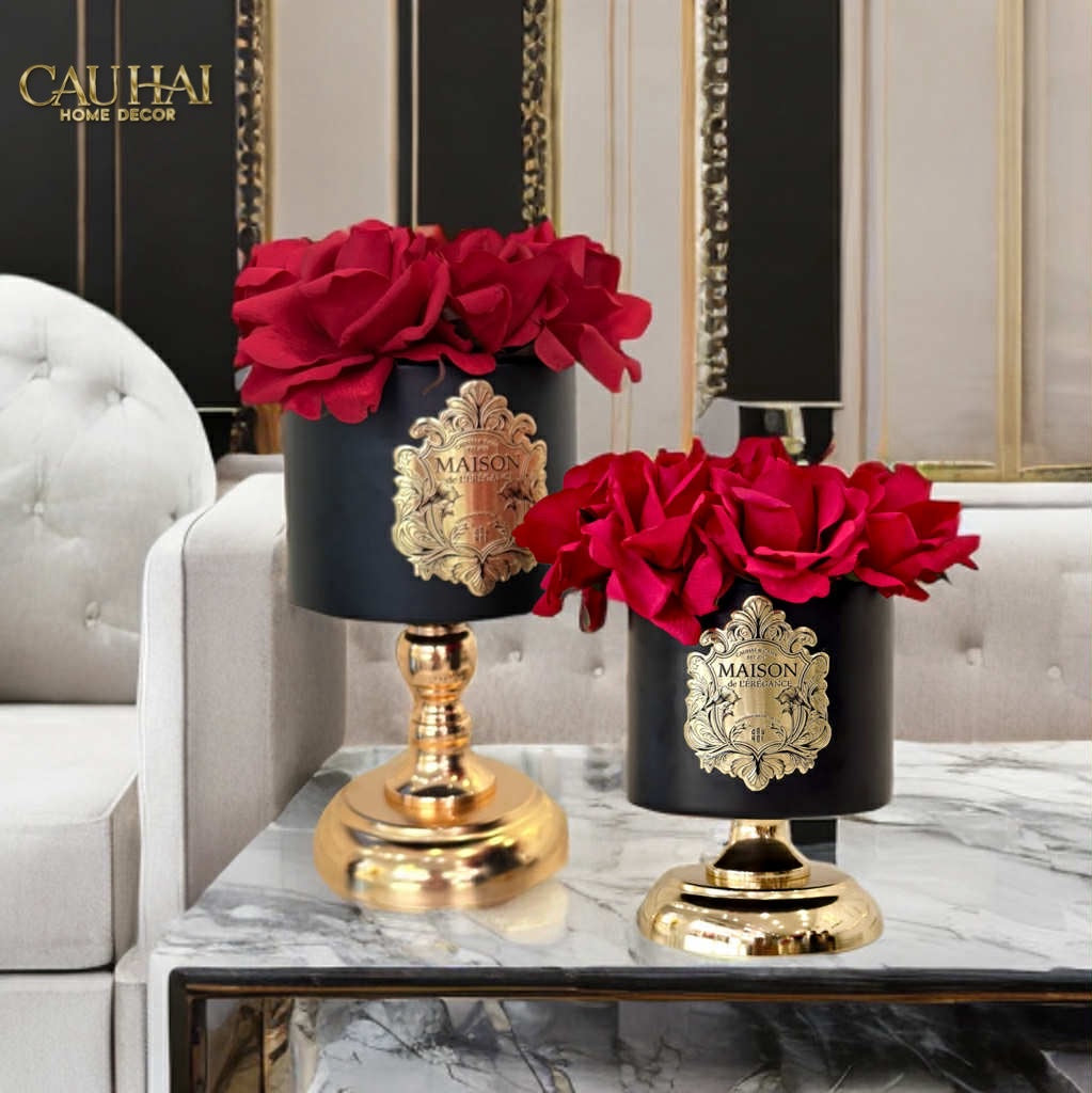 L’ESSENCE DU ROSE 15 - CHẬU HOA HỒNG PEDESTAL H26 - CẬU HAI HOME DECOR