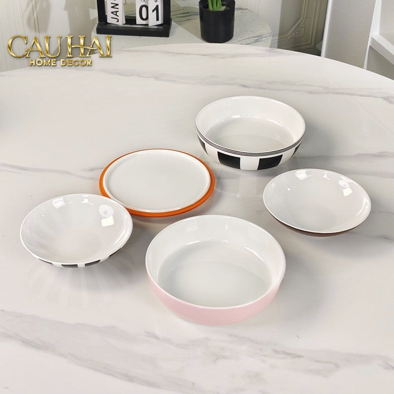 SET ĐĨA GỐM SỨ PREMIÈRE LA PETITE BOULE MEMPHIS COMPLÈTE ÉDITION - FULL BOX - CẬU HAI HOME DECOR