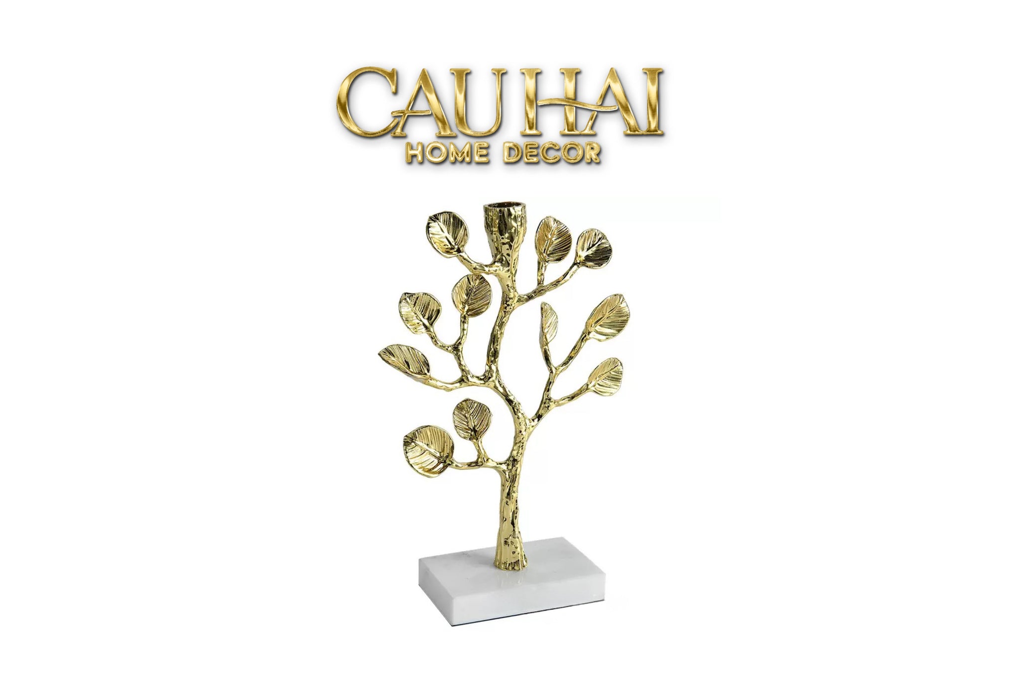 HOME COUTURE - ĐẾ NẾN BRASSON DIVINITY AURUM BRANCH H27 - CẬU HAI HOME DECOR