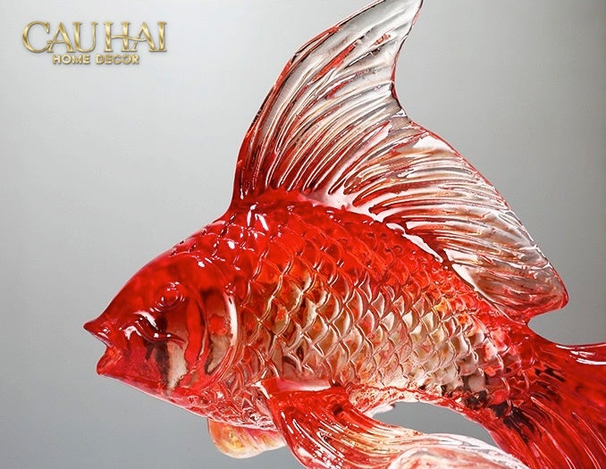 Set Tượng Resin Song Ngư Vượng Phát – Rubis Élégance