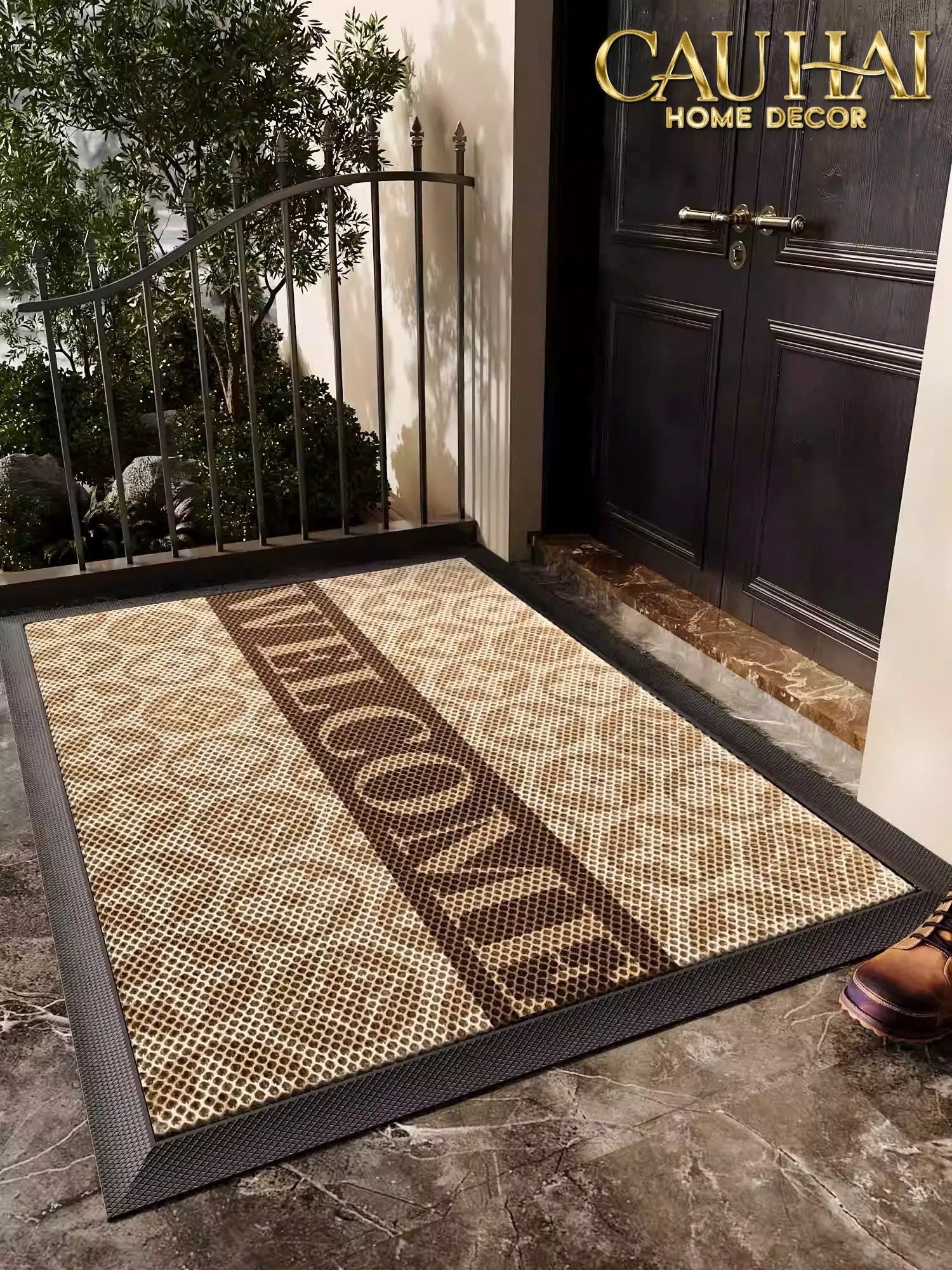 THẢM NGĂN BỤI BIENVENUE RECTANGULAR LOUIS.V 60x90 - CẬU HAI HOME DECOR