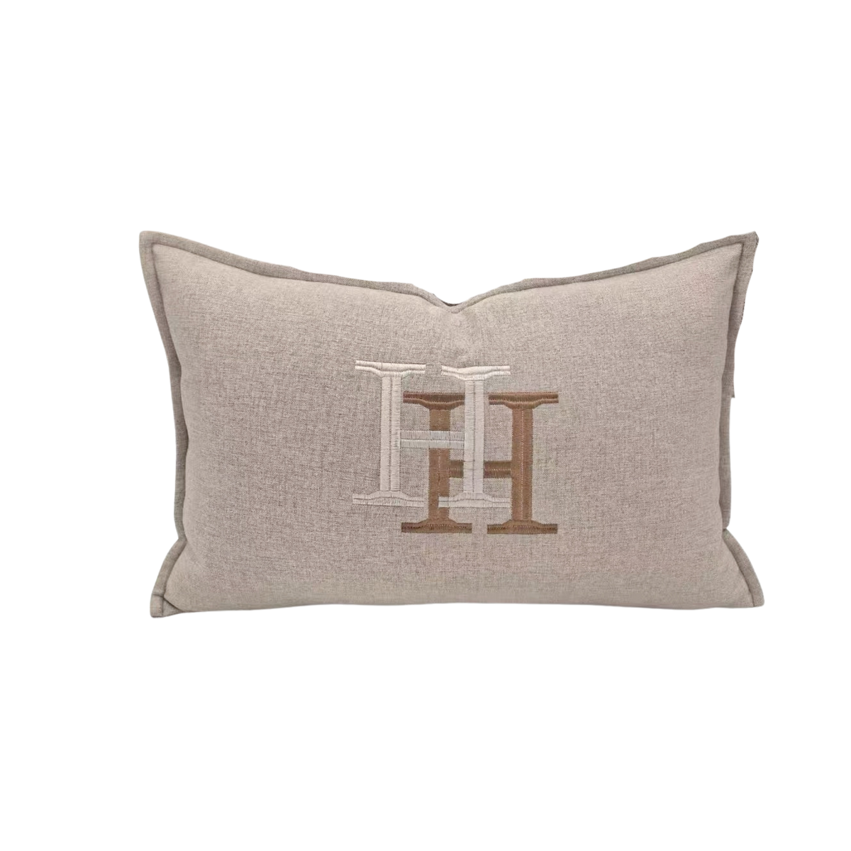 Vỏ Gối Linen Thêu Cheval Équestre Ivory 30x50-VỎ GỐI SOFA-CẬU HAI HOME DECOR-CẬU HAI HOME DECOR