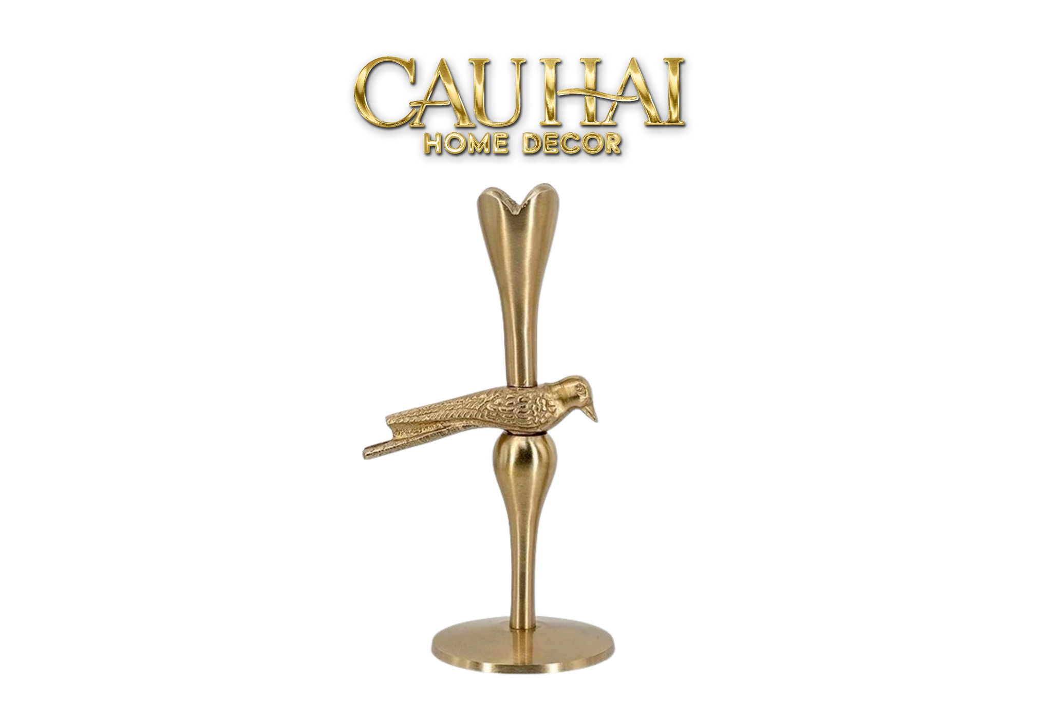 FÊTES COUTURE - SET 2 ĐẾ NẾN BRASSON BIRD HARMONIA CANDLE HOLDERS - CẬU HAI HOME DECOR