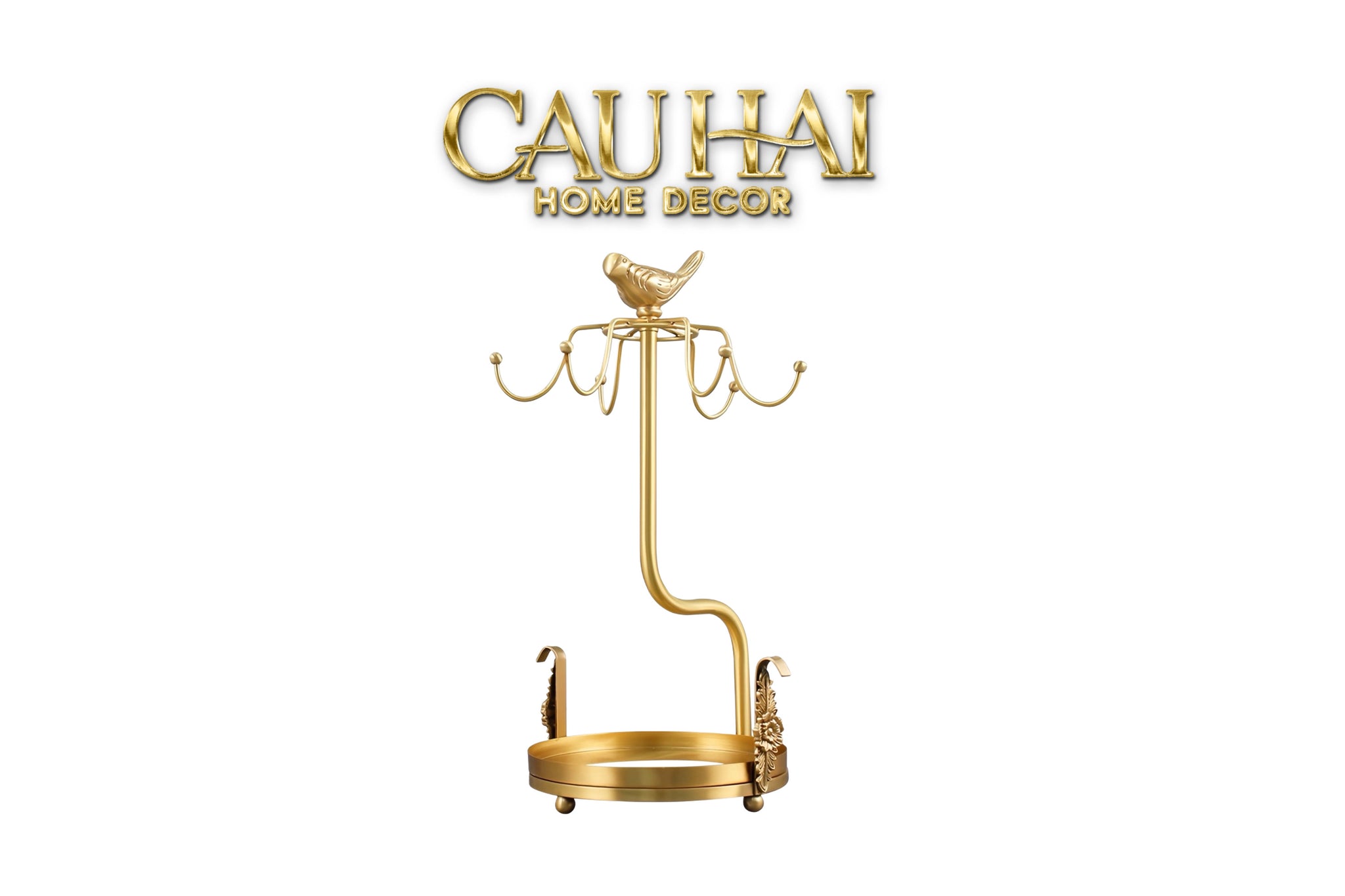 HOME COUTURE - GIÁ TREO TÁCH BRASSON EMPEROR BIRD CUP STAND H36 - CẬU HAI HOME DECOR