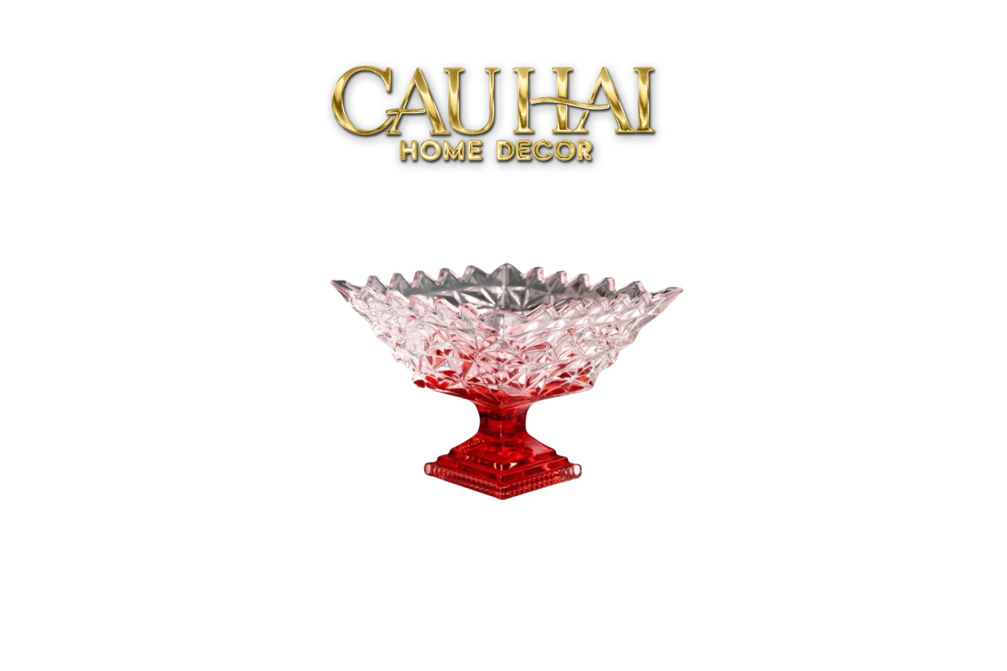 FÊTES COUTURE - ĐĨA THUỶ TINH RUBY ICECREAM TINY PLATEAU. - CẬU HAI HOME DECOR