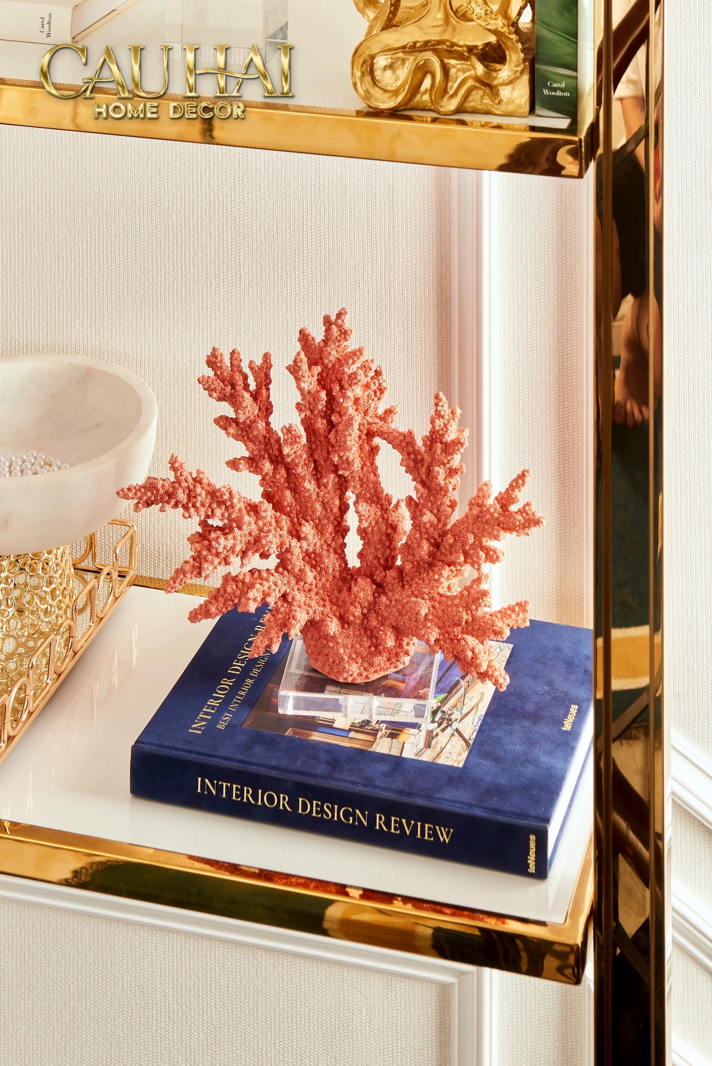 Maison Couture - Tượng San Hô Vương Miện Couronne  Ashen Terra Cristalleries Coral Sculptures 34x12x30