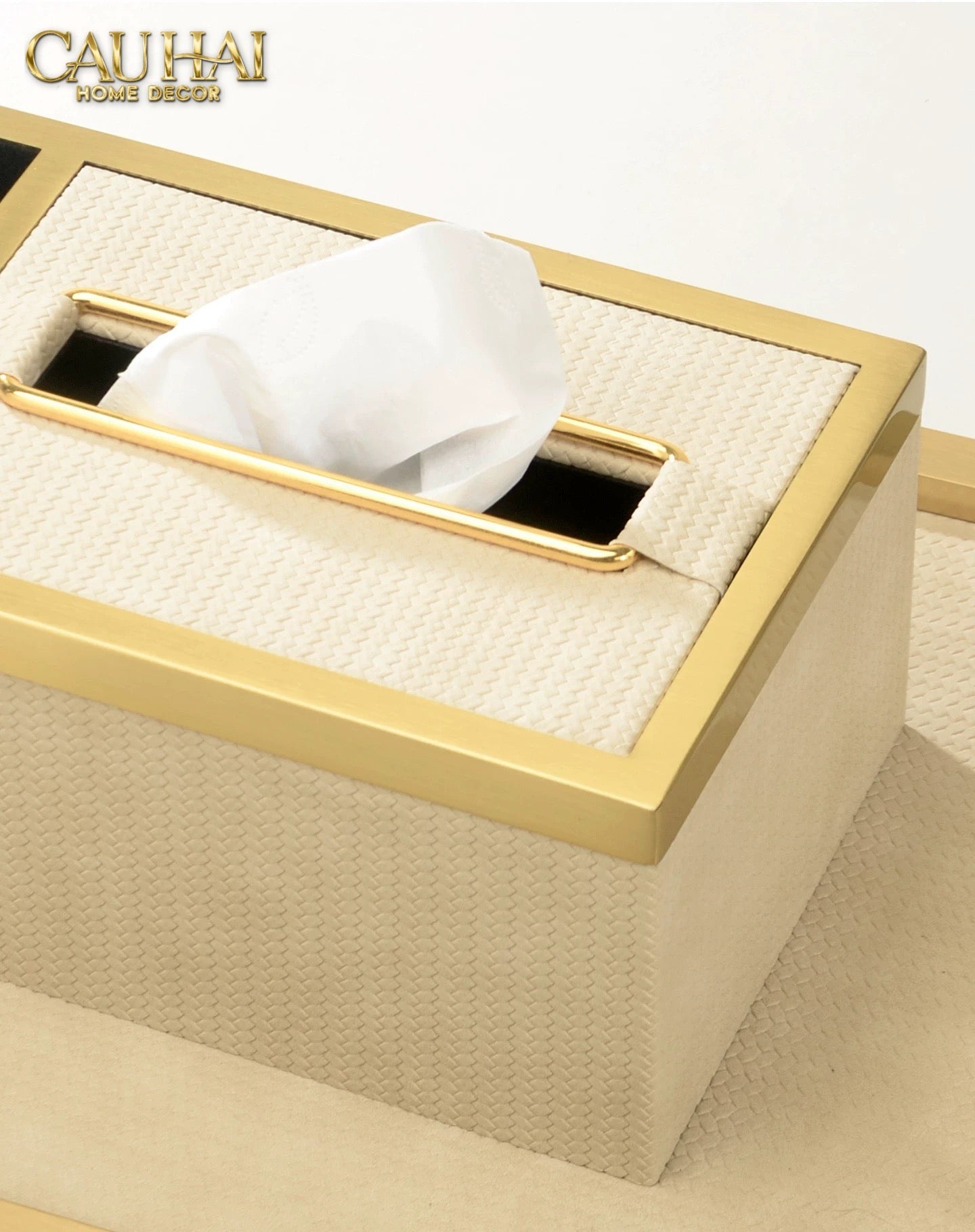 Home Couture - Hộp Khăn Giấy Balvin Prestige Class - Noir / Crème-CẬU HAI HOME DECOR