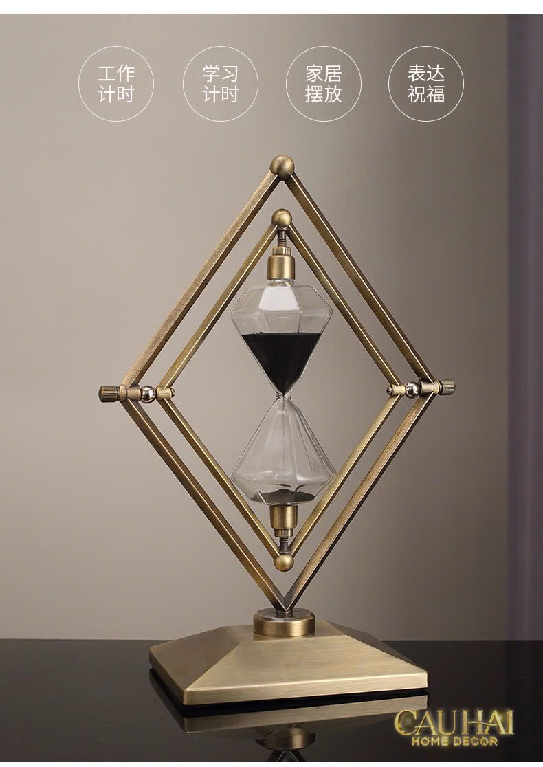 Đồng Hồ Cát Temps Diamant Gildded Mordern 30*20*10