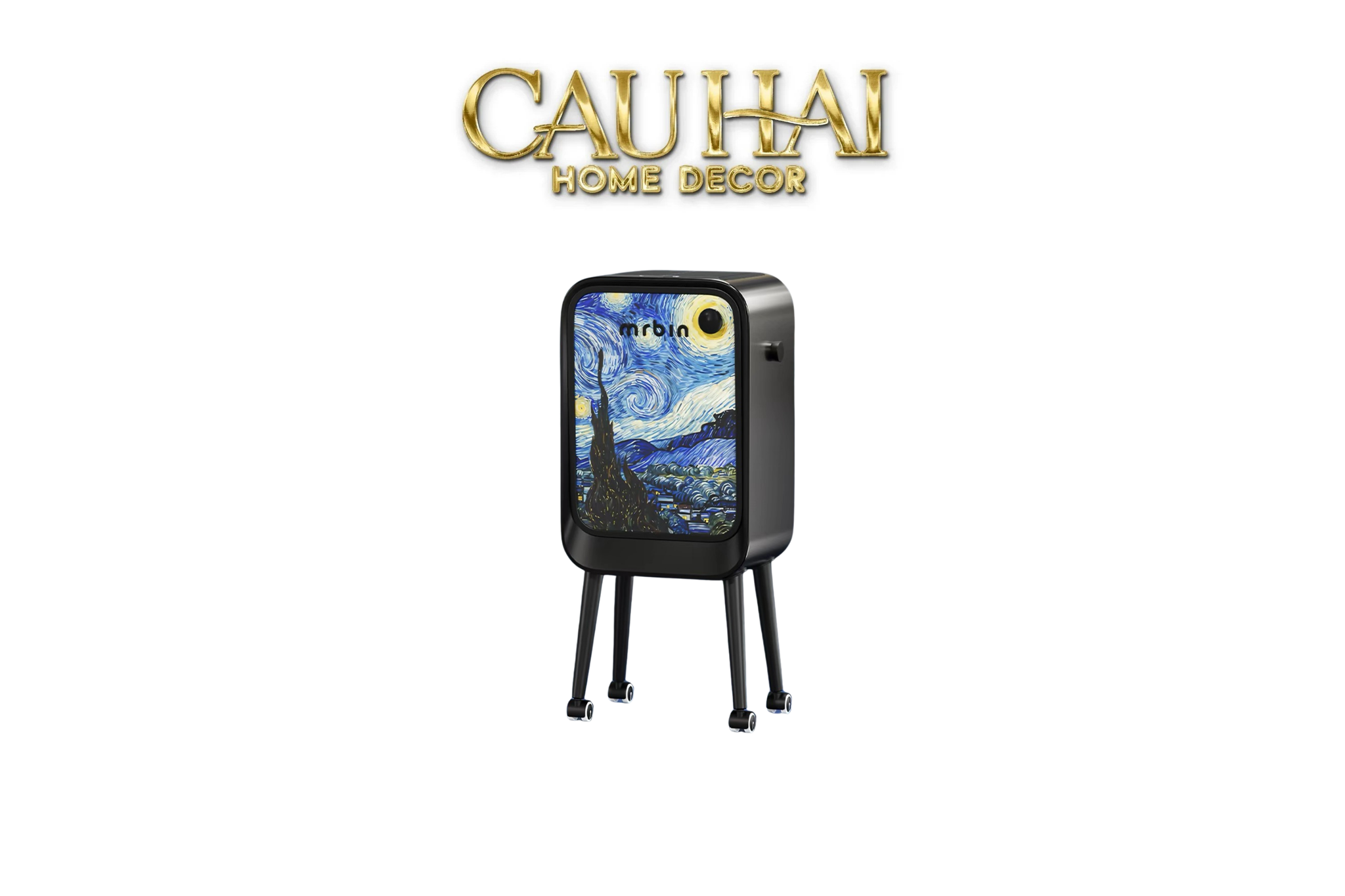 Maison Couture - Thùng Rác Mr Bin Automatic TV Van Gogh Version Limited 20L 31.4x65