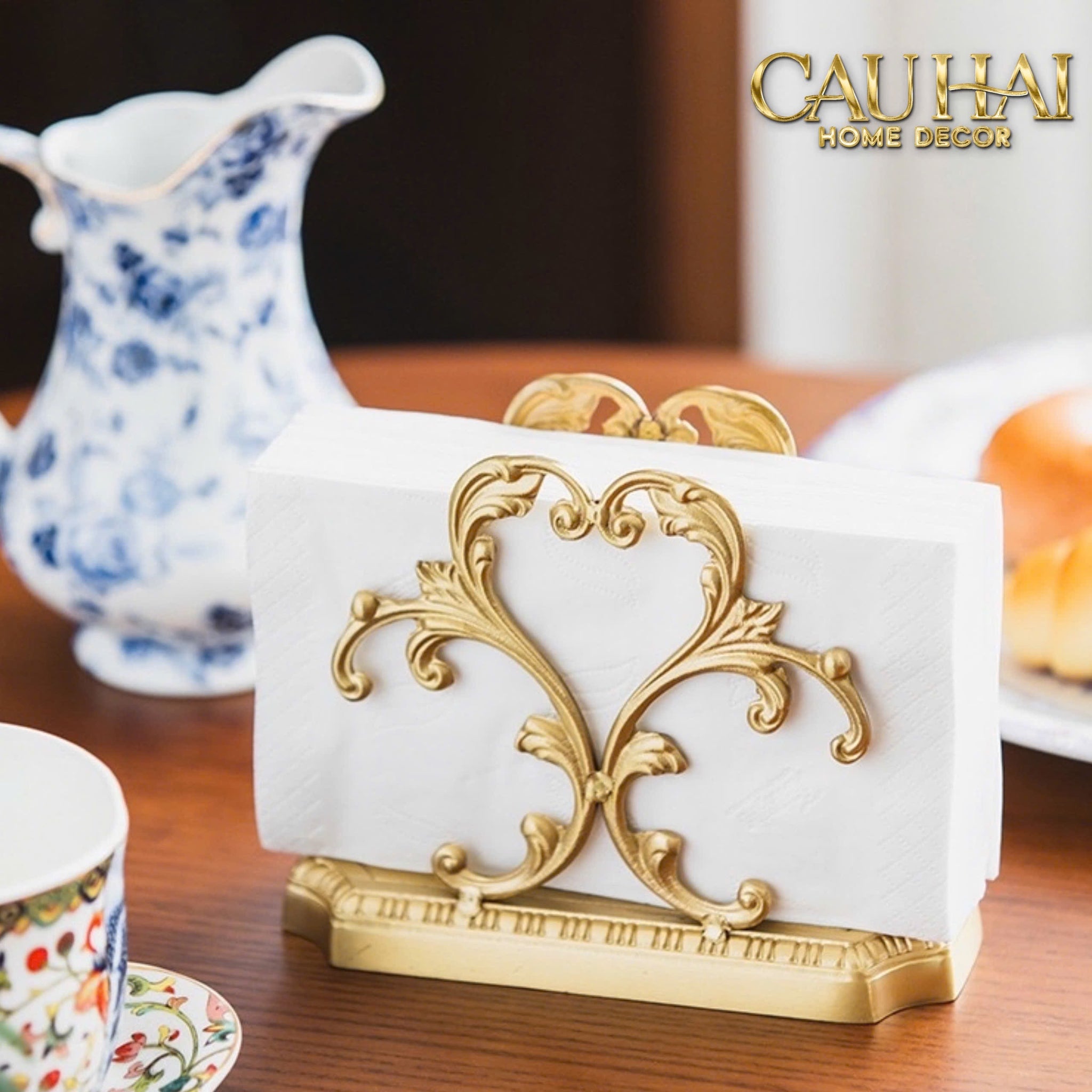 Đế Khăn Giấy Mạ Đồng Brasson Barocco Tissue Holder
