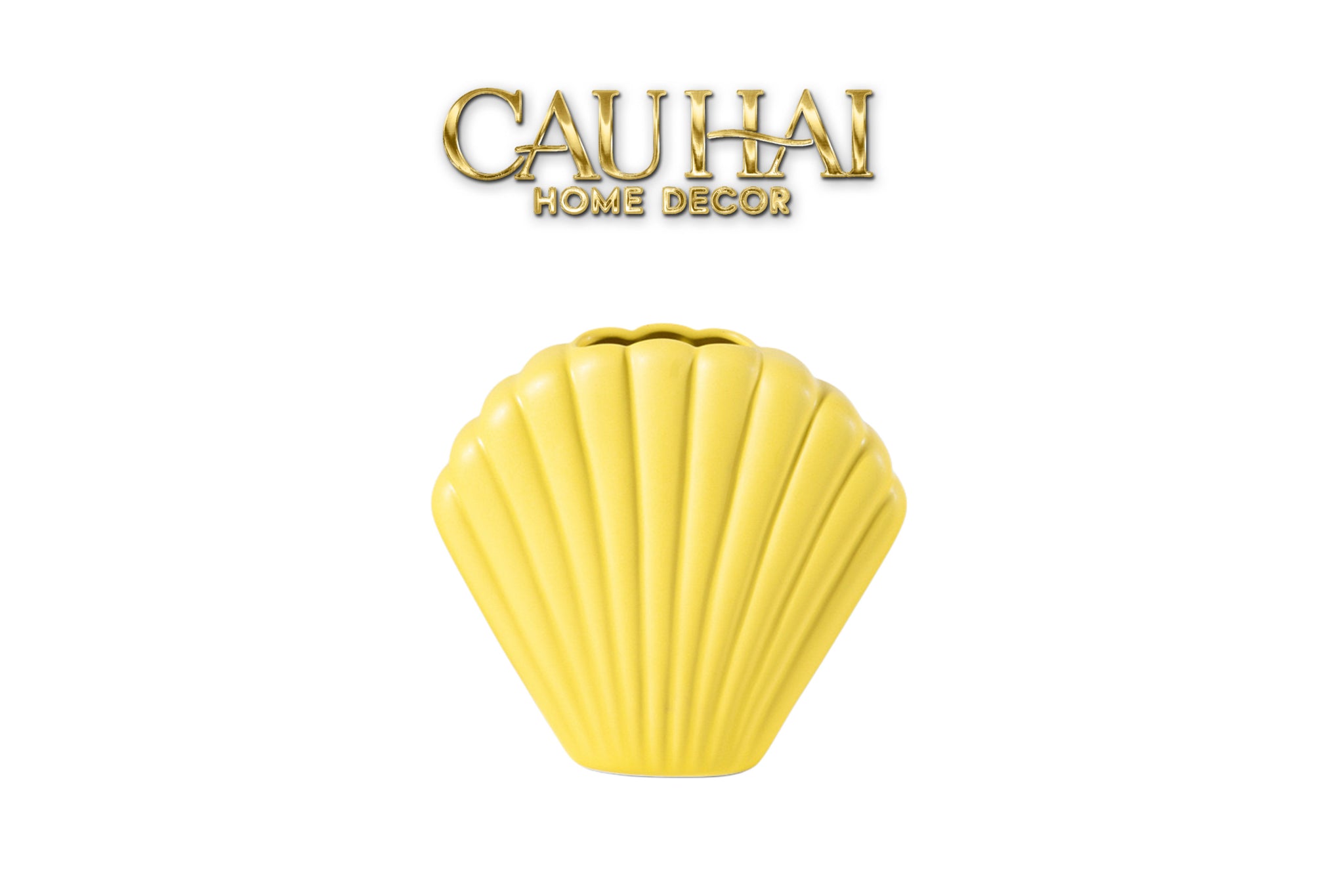 BÌNH HOA VỎ SÒ SUNLIT COASTAL SHELL VASE H20 - CẬU HAI HOME DECOR