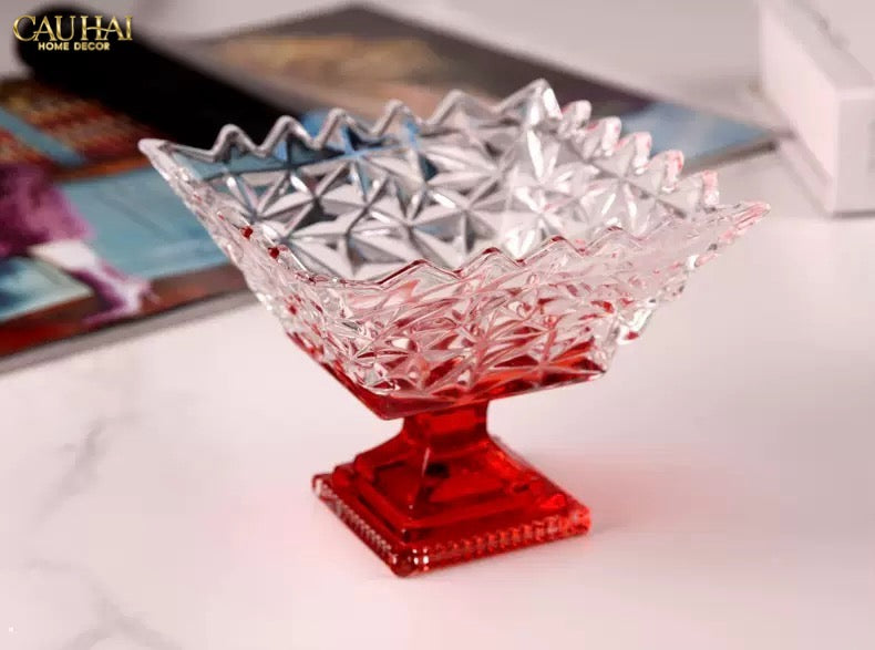 FÊTES COUTURE - ĐĨA THUỶ TINH RUBY ICECREAM TINY PLATEAU. - CẬU HAI HOME DECOR