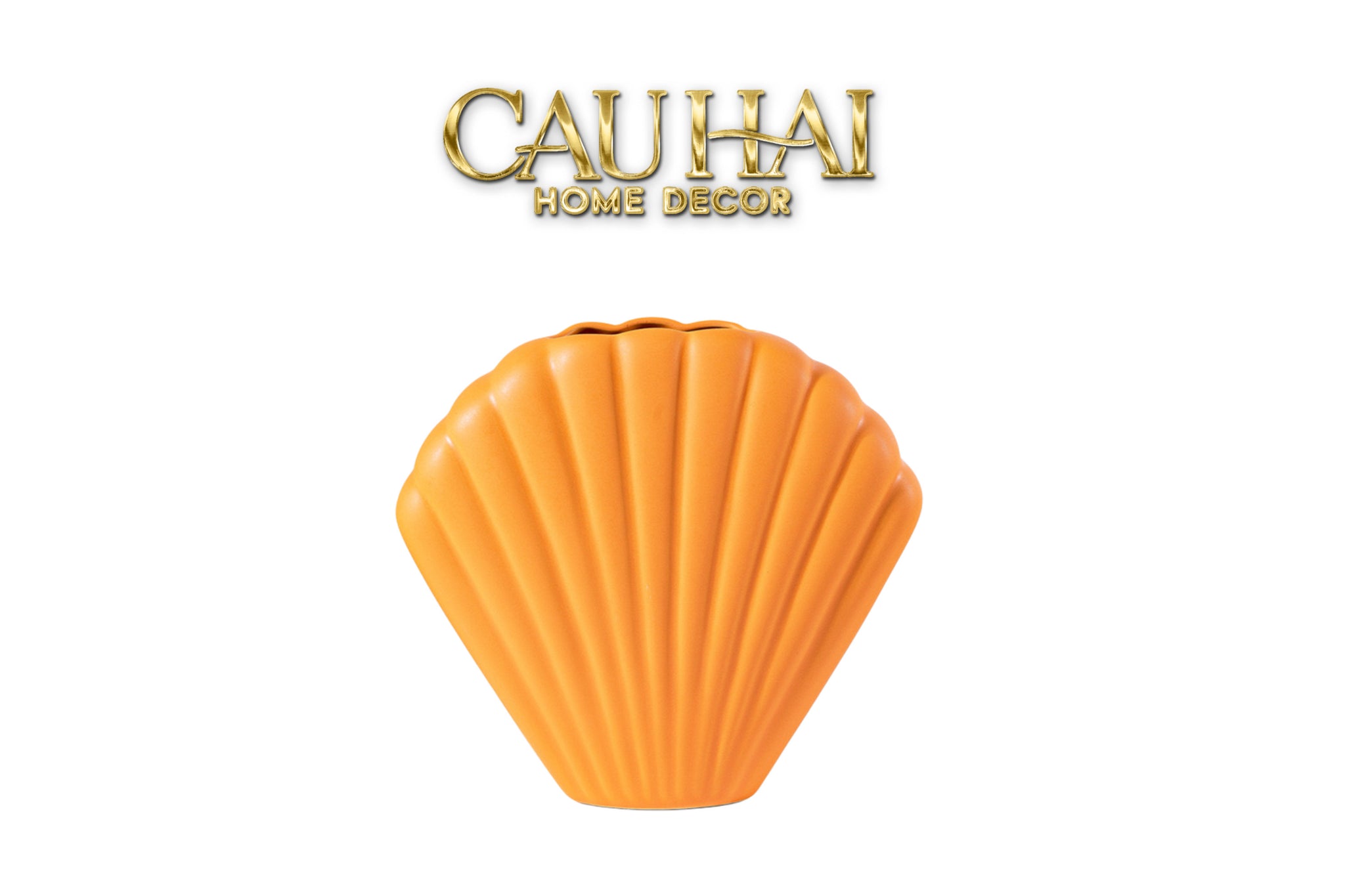 BÌNH HOA VỎ SÒ SIENNA COASTAL SHELL VASE H25 - CẬU HAI HOME DECOR