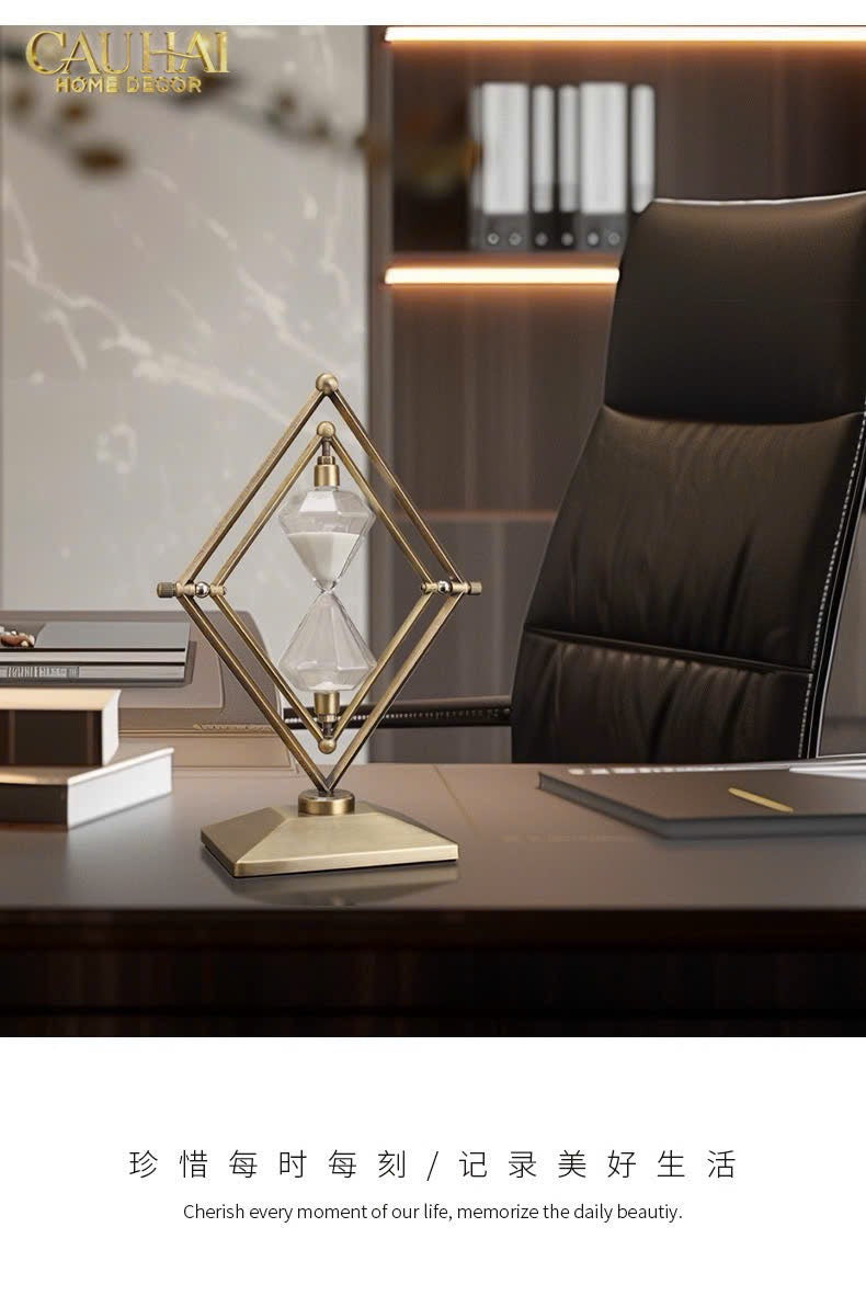 Đồng Hồ Cát Temps Diamant Gildded Mordern 30*20*10