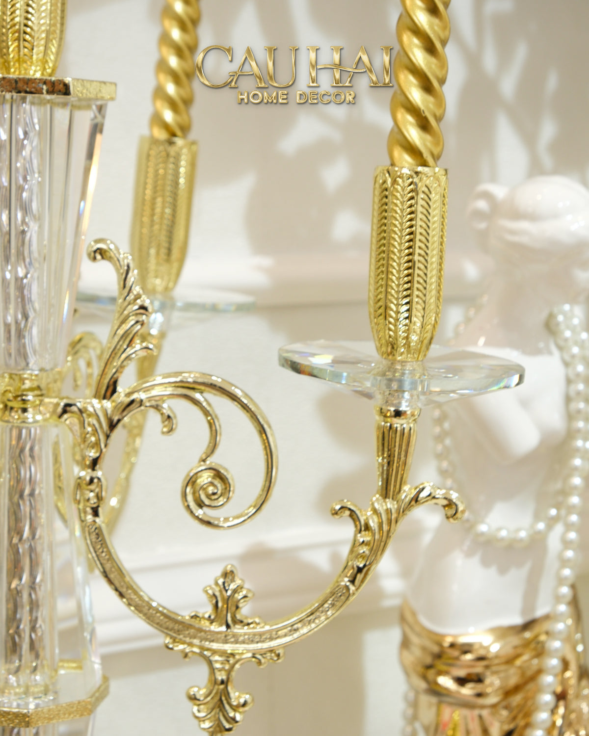 Maison Couture - Đế Nến Pha Lê Cristalleries Versailles Chanderlier H47-ĐẾ NẾN-Đối tác tại Trung Quốc theo từng đơn đặt hàng-CẬU HAI HOME DECOR