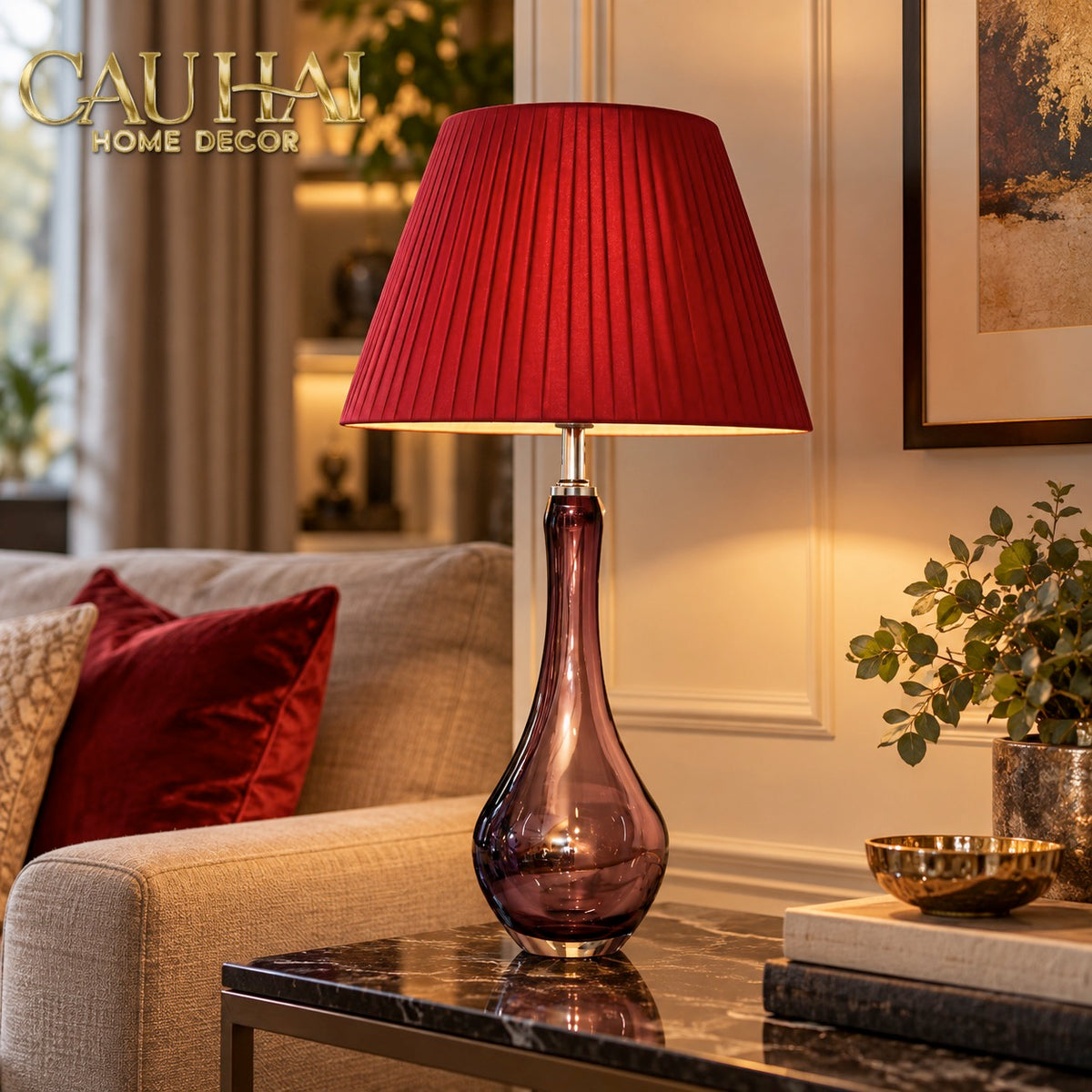 Đèn Bàn Esther - Esther Side Table Lamp-ĐÈN BÀN-Đối tác tại Trung Quốc theo từng đơn đặt hàng-CẬU HAI HOME DECOR