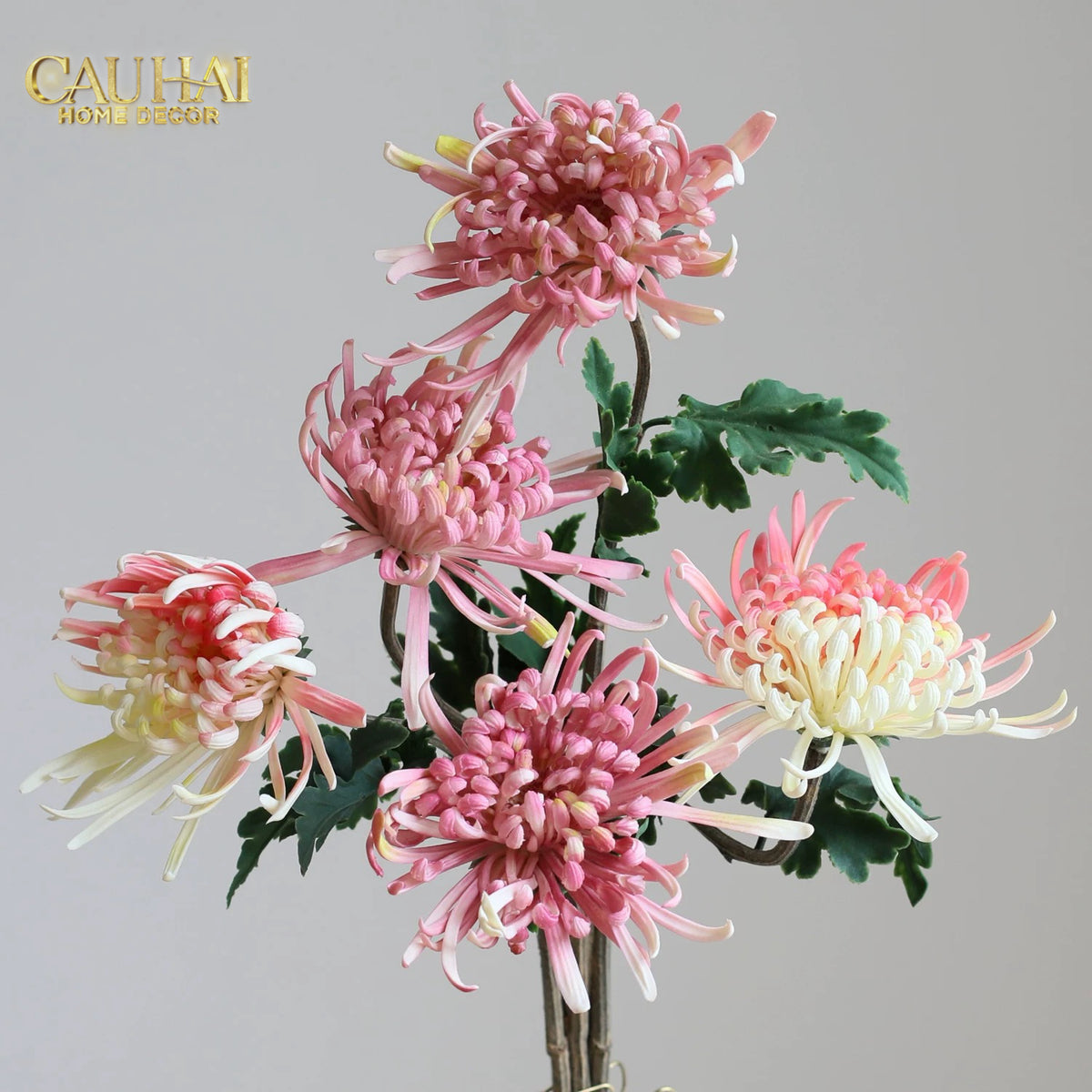 Cành Hoa Cúc Đại Đoá Vienna - Red / Yellow / Pink-Hoa Lụa-Đối tác tại Trung Quốc theo từng đơn đặt hàng-CẬU HAI HOME DECOR