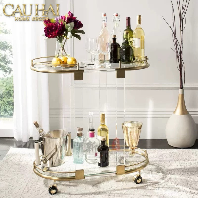 HOME COUTURE - XE QUẦY BAR AUREATE PILLAR OLYMPIAN BAR CART - CẬU HAI HOME DECOR