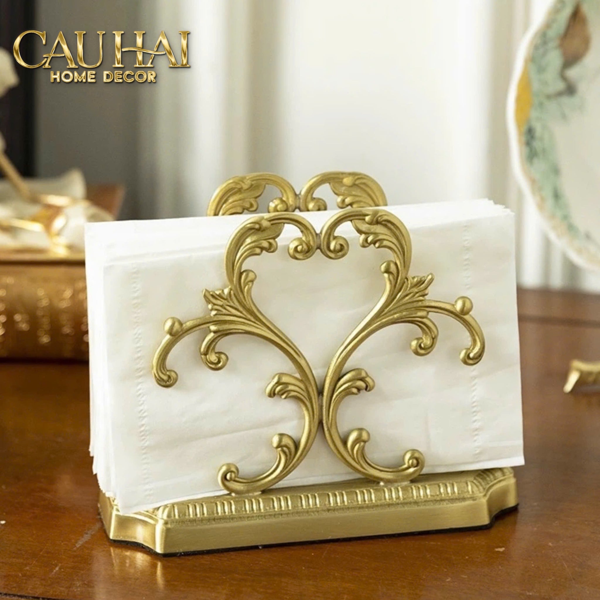 Đế Khăn Giấy Mạ Đồng Brasson Barocco Tissue Holder