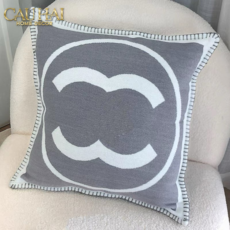 Les Cussins D’Élégance  - Vỏ Gối Tweed Coco - Gray