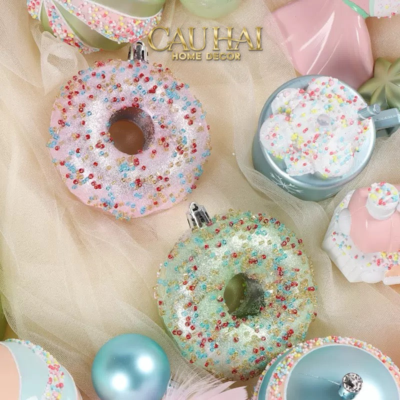 FÊTES COUTURE - SET CHÂU TRANG TRÍ GIÁNG SINH COTTON CANDY PLUSH PINK 70PCS - CẬU HAI HOME DECOR