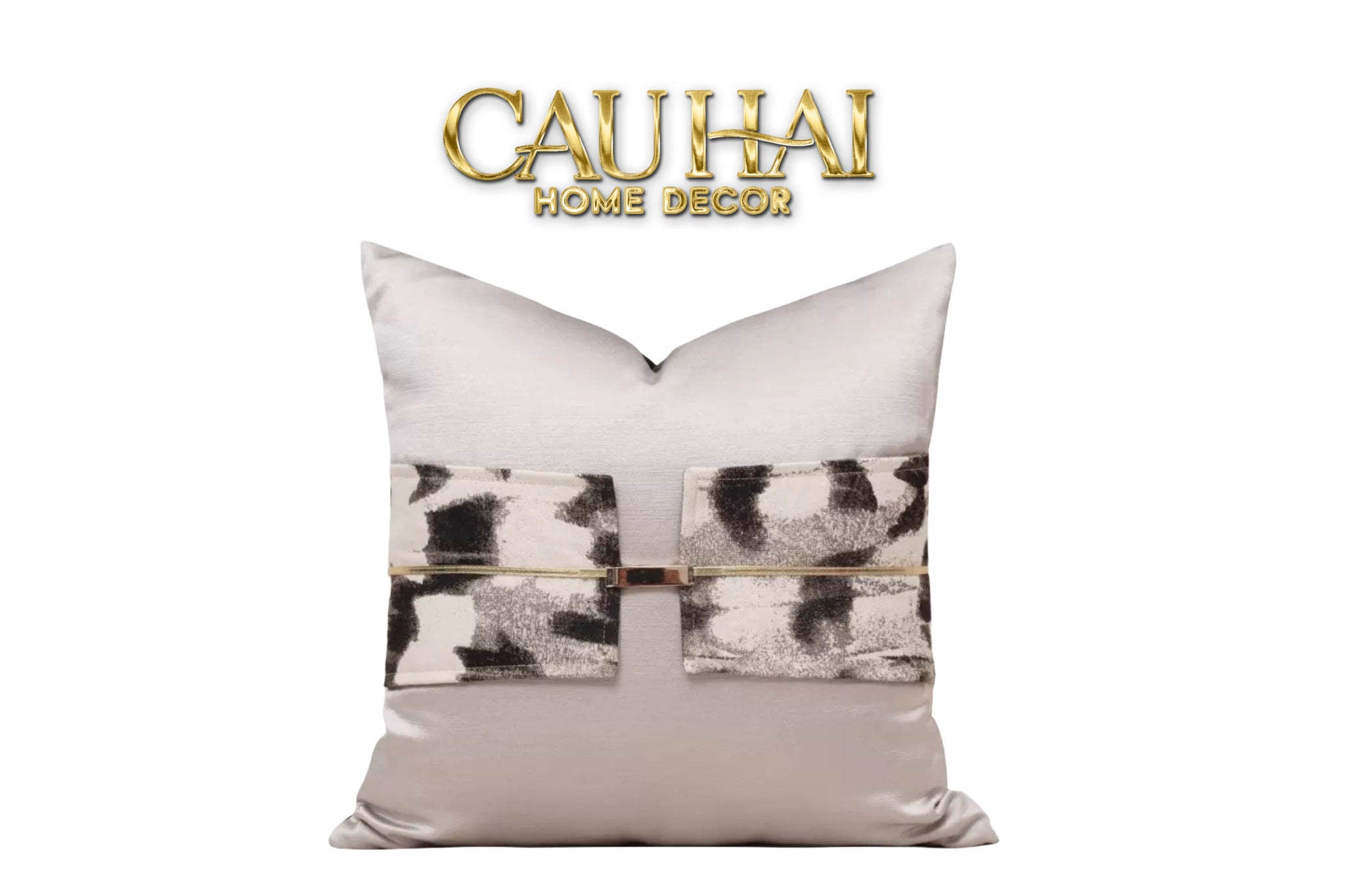 VỎ GỐI LỤA JACQUARD OPHELIA CEINTURE MÉTALLIQUE 45 - CẬU HAI HOME DECOR
