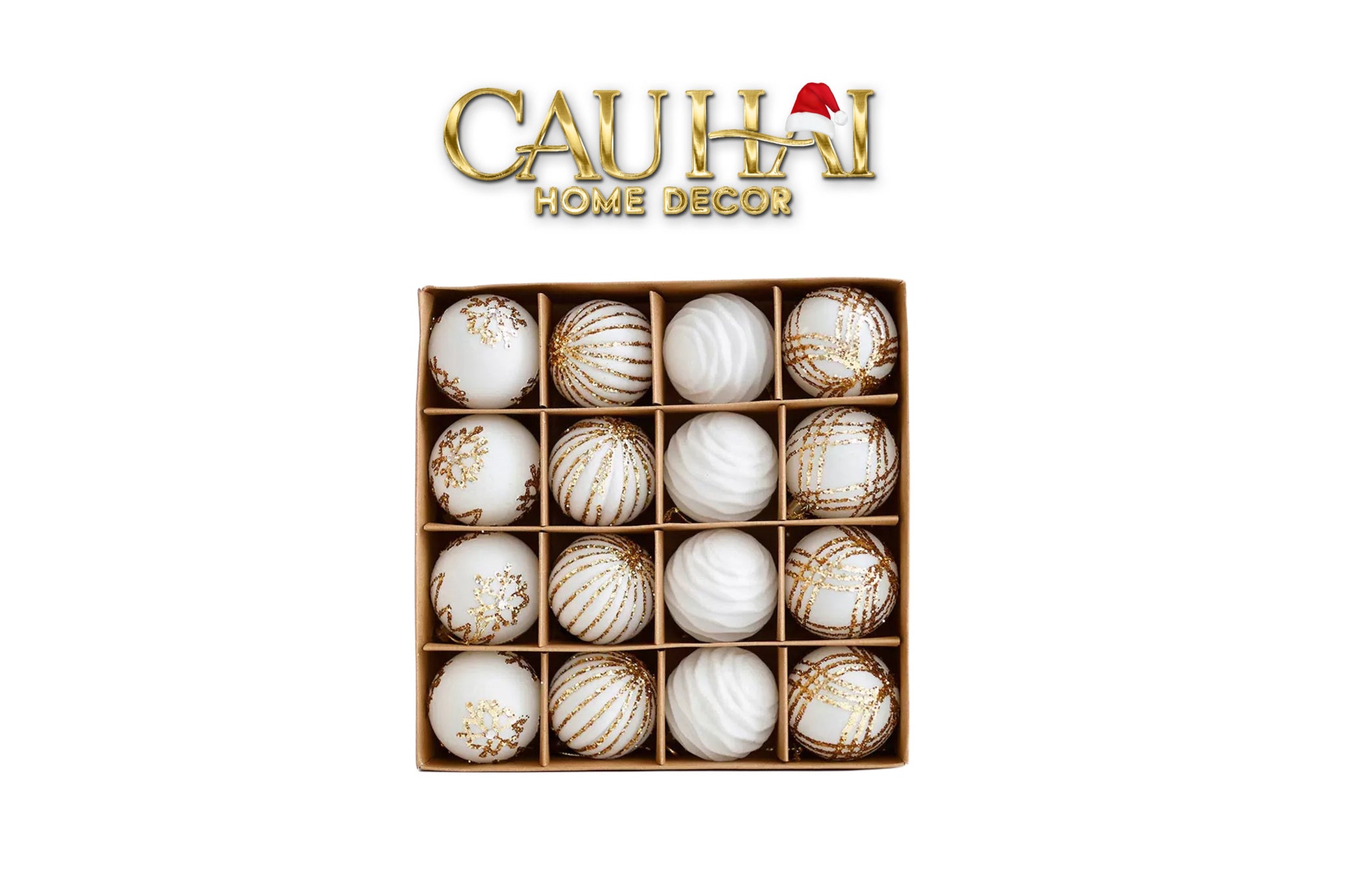 FÊTES COUTURE - SET CHÂU NHUNG ROUGE VELOUR CHRISTMAS ORNAMENTS 16PCS - CẬU HAI HOME DECOR