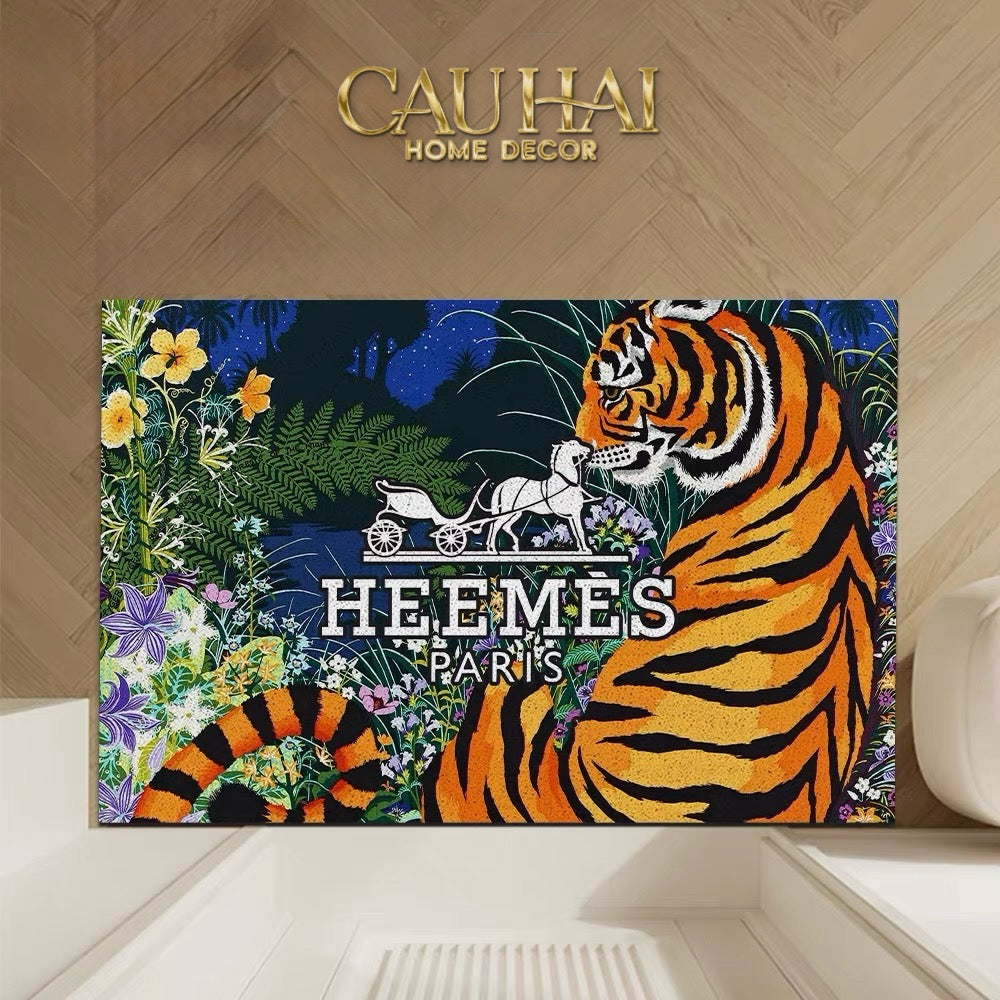 THẢM CỬA MICROFIBER 50x80 - LE TIGRE DU BENGALE - CẬU HAI HOME DECOR