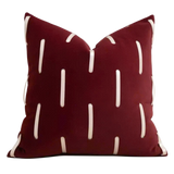 Vỏ Gối Leather Cadre Bordeaux Ivory 45x45-Vỏ Gối Trang Trí-CẬU HAI HOME DECOR-CẬU HAI HOME DECOR
