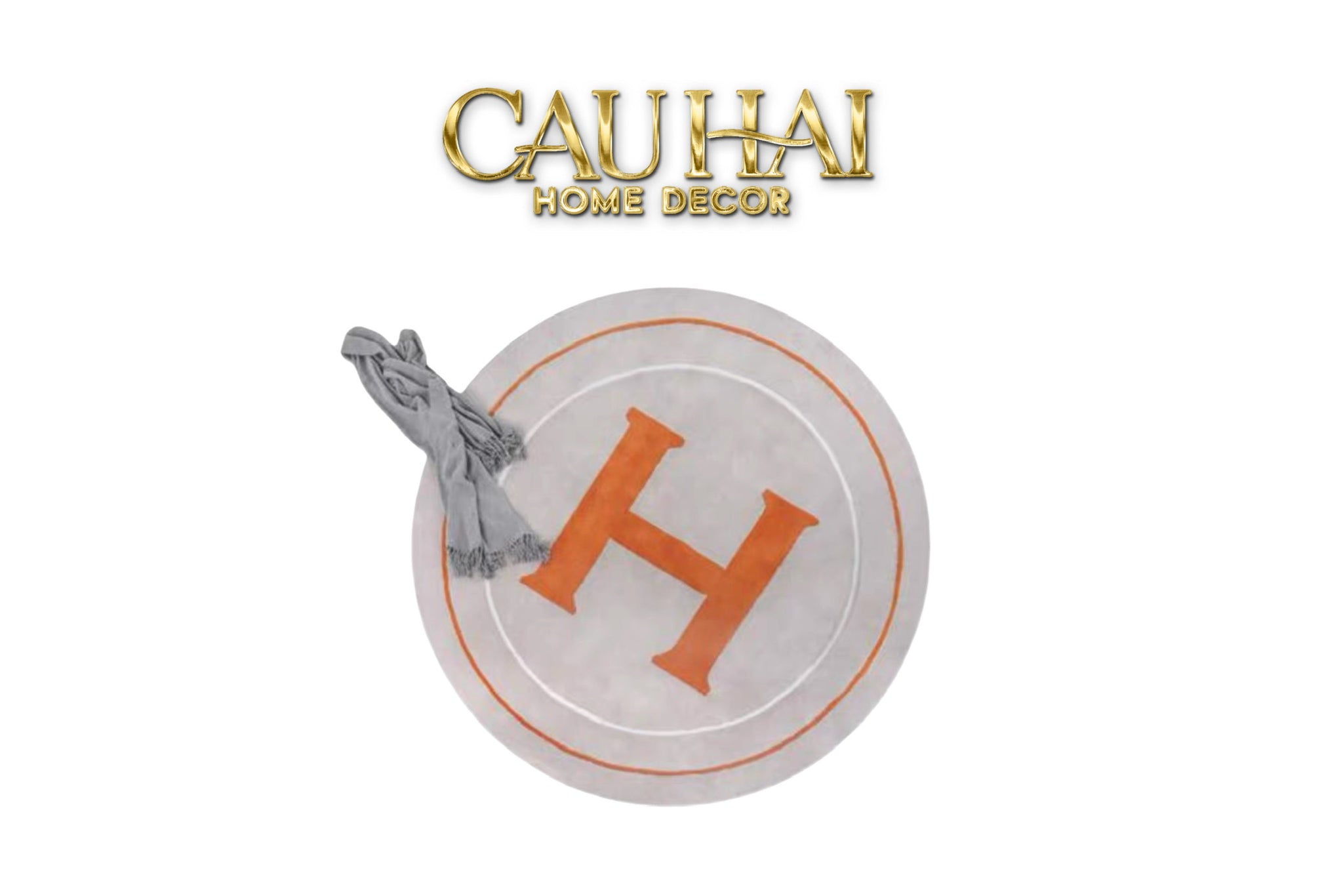 HAUTE COUTURE - THẢM TRÒN SỢI ACRY - D160/200 - HERALD EMBER - CẬU HAI HOME DECOR