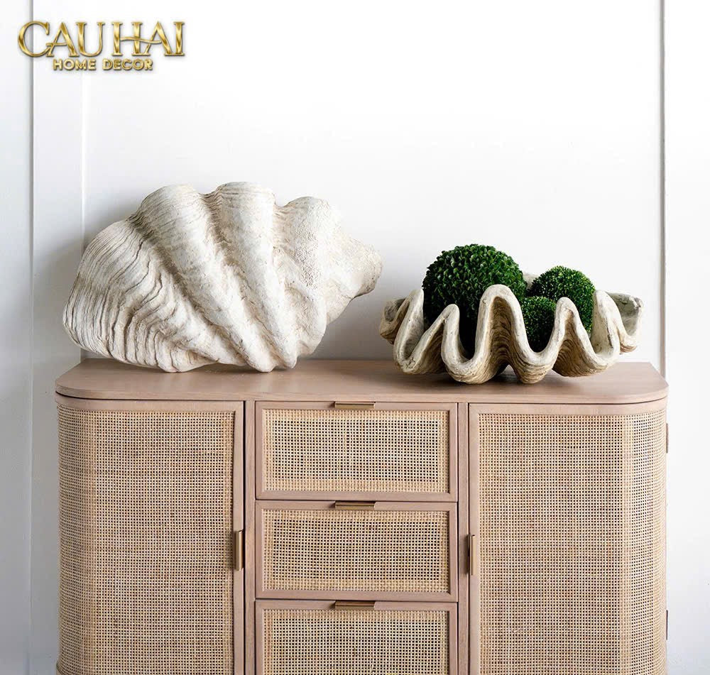 HOME COUTURE - KHAY VỎ SÒ MIRAGE PEARL SEASHELL TRAY D33 - CẬU HAI HOME DECOR