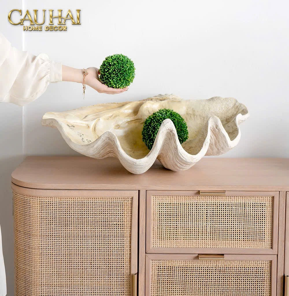 HOME COUTURE - KHAY VỎ SÒ MIRAGE PEARL SEASHELL TRAY D33 - CẬU HAI HOME DECOR