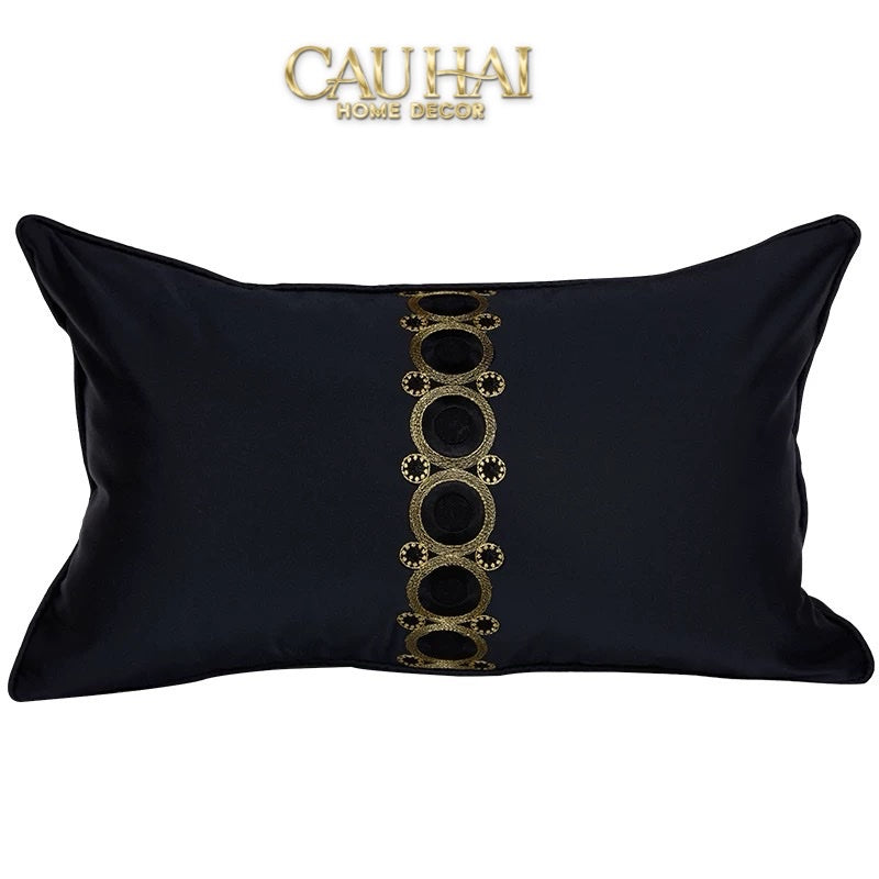 GỐI LỤA MIDNIGHT ORBIT CHARM 30X50 - CẬU HAI HOME DECOR