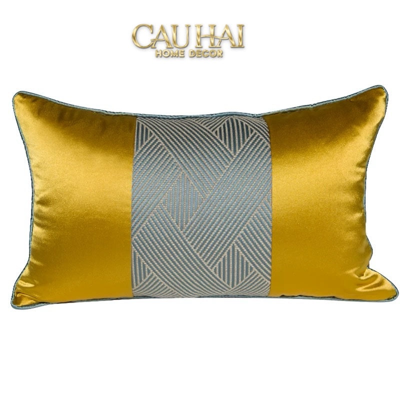 GỐI LỤA THÊU SOLAR WEAVE 30X50 - CẬU HAI HOME DECOR