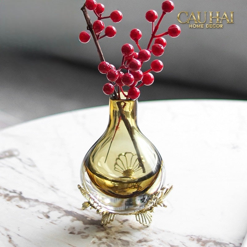 ELYSIAN - BÌNH HOA PHA LÊ CRYSTAL AURUM PETALS - CẬU HAI HOME DECOR