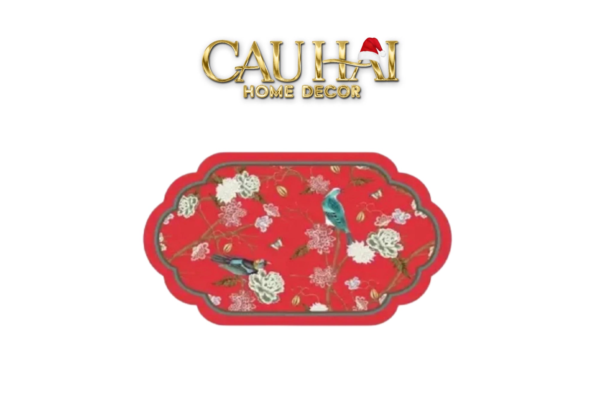 THẢM CỬA MICROFIBER 60x120 - QING DYNASTY CRIMSON REGENCY - CẬU HAI HOME DECOR