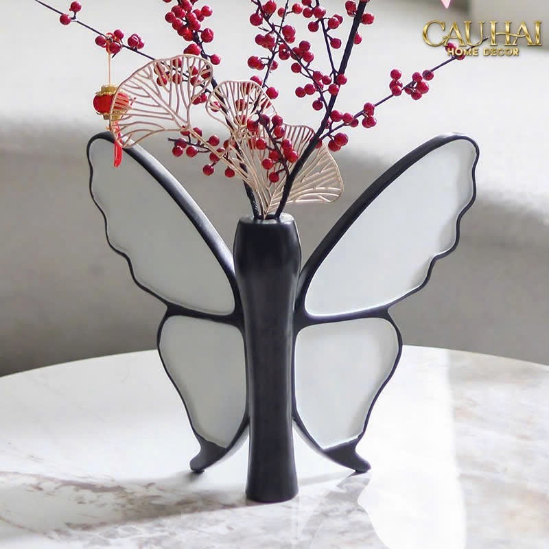 BÌNH HOA PAPILLON EN VOL MONOCHROME - CẬU HAI HOME DECOR