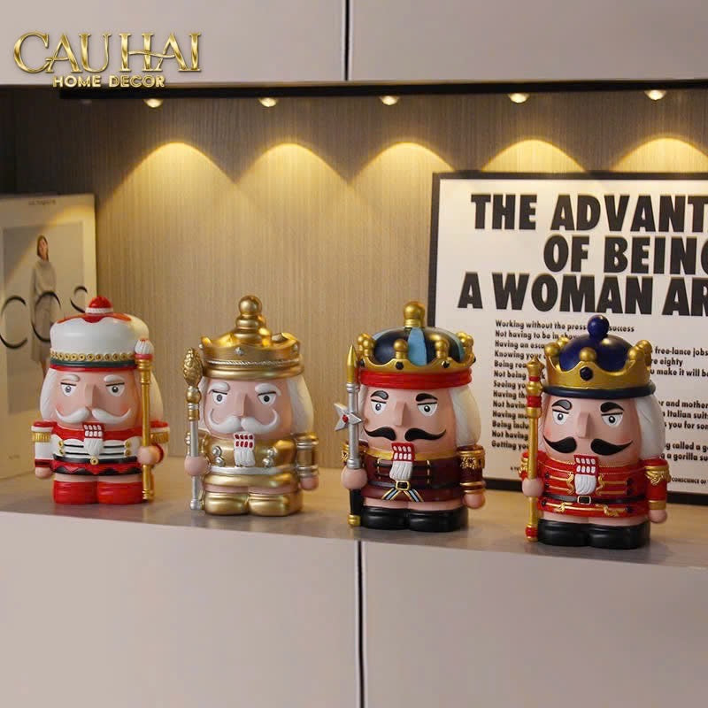 Fêtes Couture - Tượng Petit Nut-Banker Blanc / Noir / Rouge / D'Or-CẬU HAI HOME DECOR