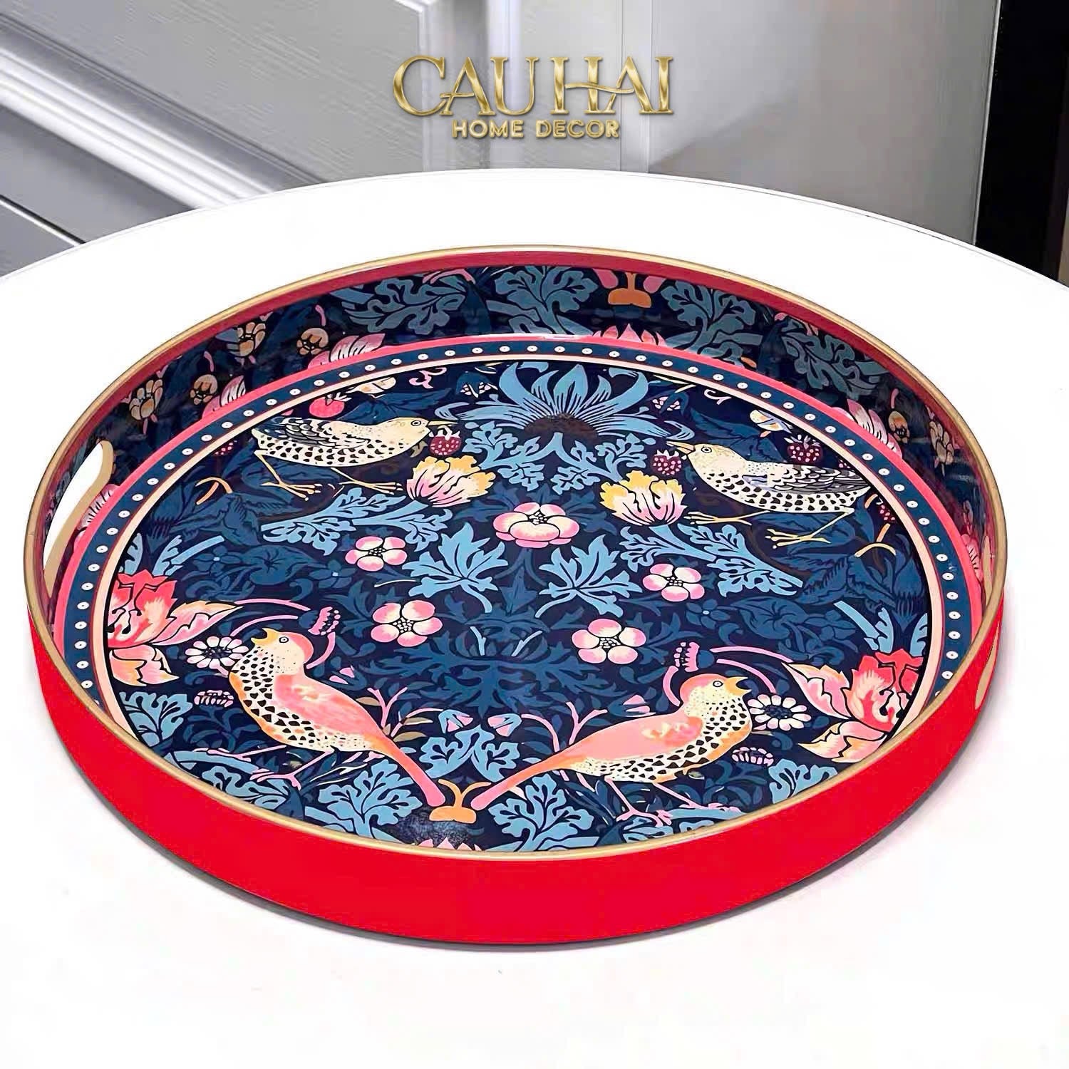 KHAY TRÒN ACRYLIC NOCTURNE AVIARY - CẬU HAI HOME DECOR