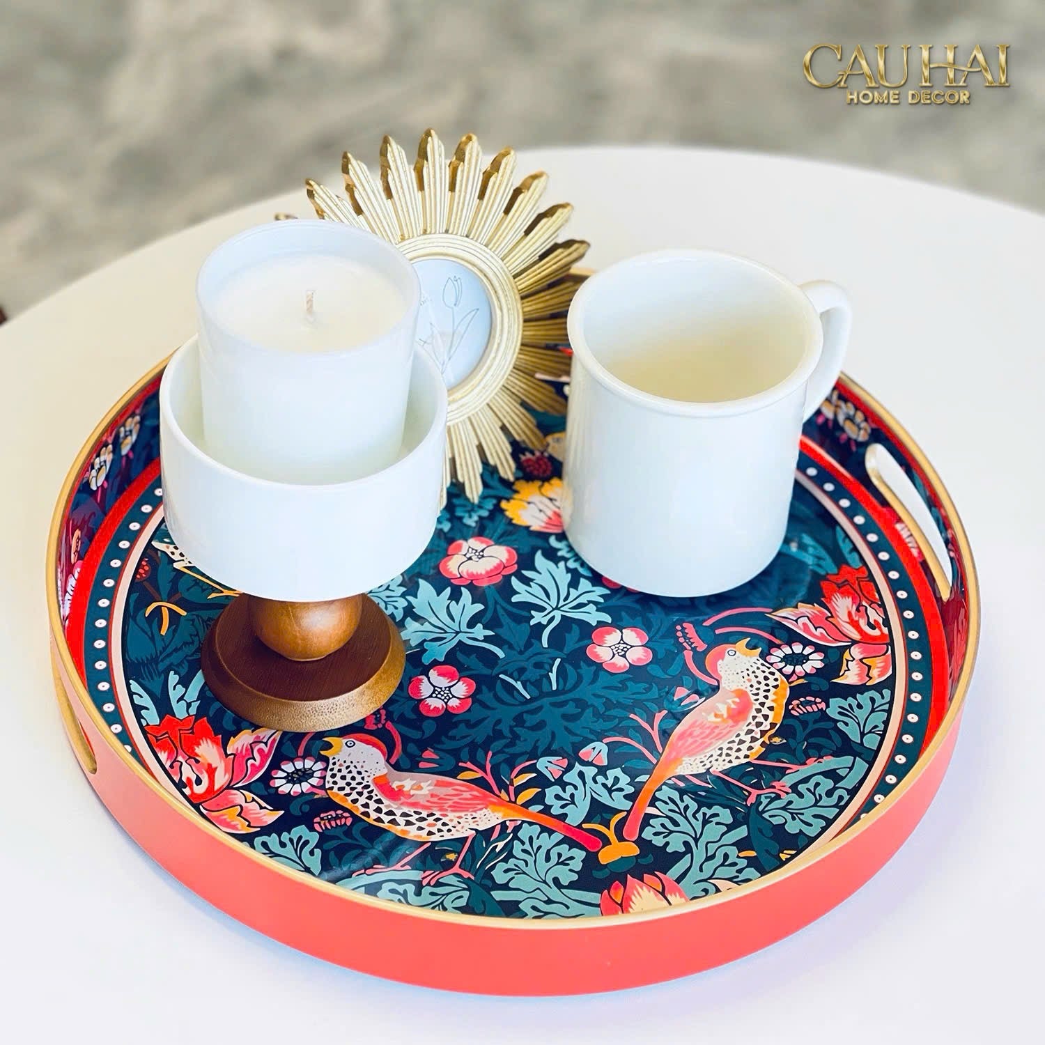 KHAY TRÒN ACRYLIC NOCTURNE AVIARY - CẬU HAI HOME DECOR