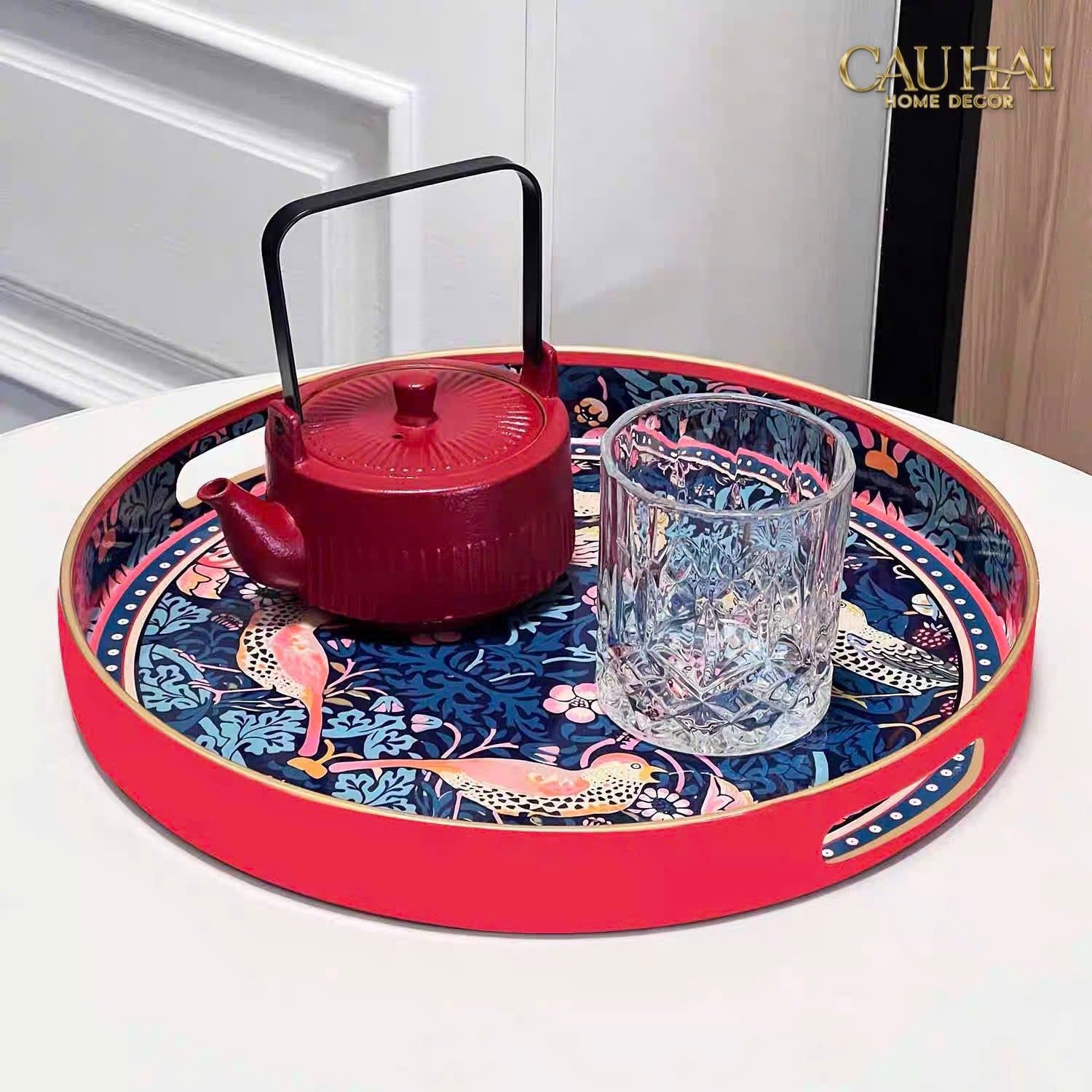 KHAY TRÒN ACRYLIC NOCTURNE AVIARY - CẬU HAI HOME DECOR