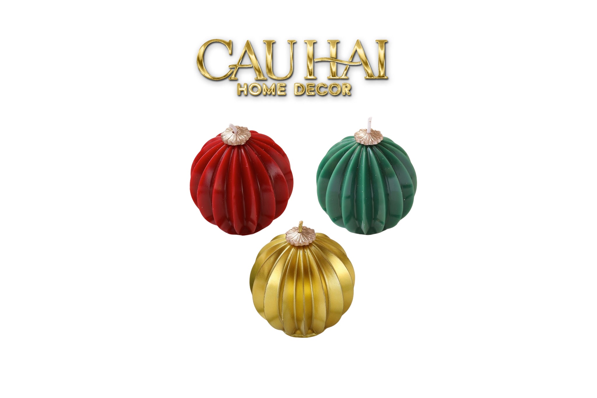 FÊTES COUTURE -  NẾN QUẢ CHÂU - HOLIDAY CHRISTMAS ORNAMENTS CHARM CANDLES