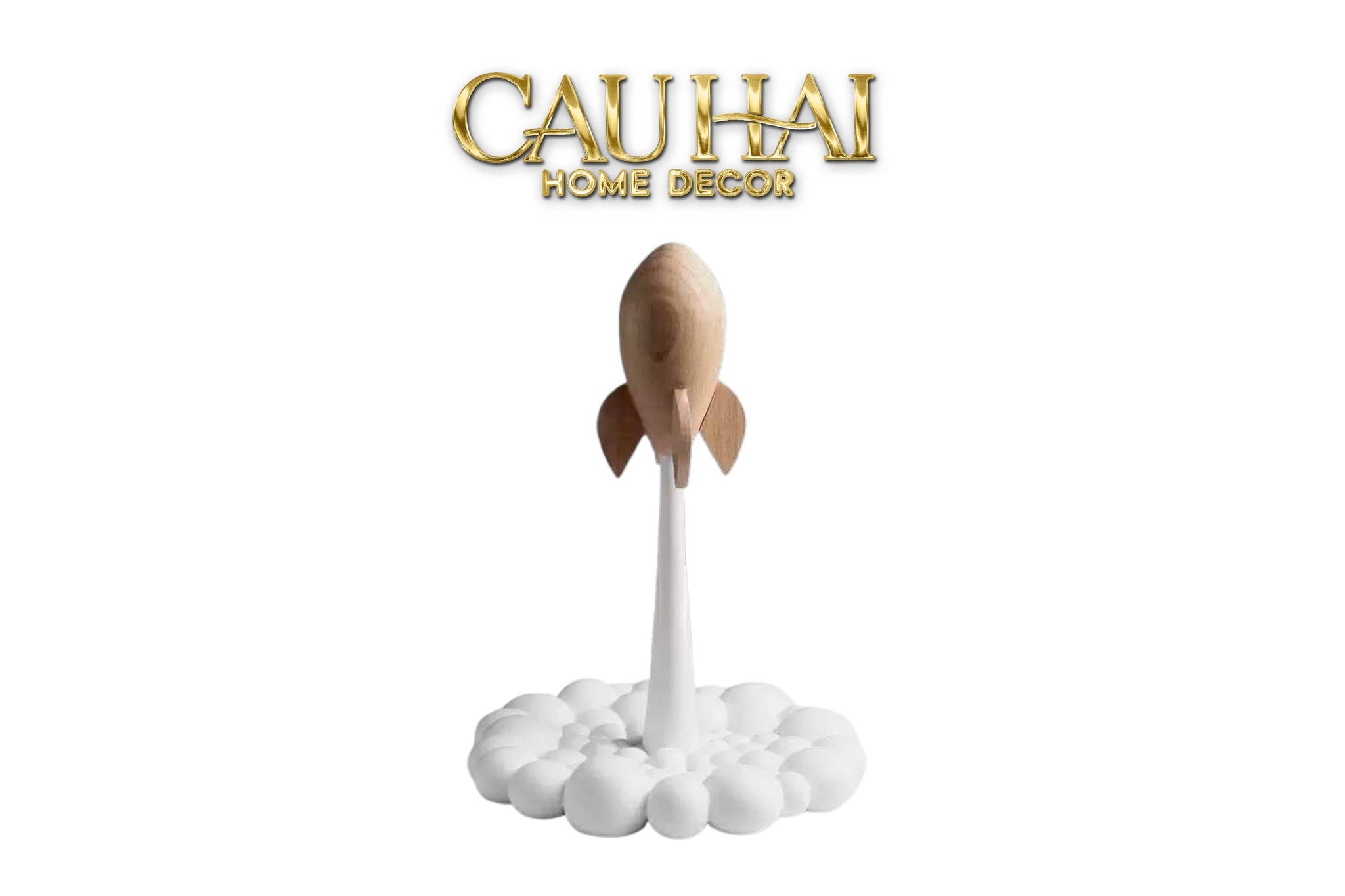 TƯỢNG TÊN LỬA LAUNCHING APOLLO ROCKET H25 STRAIGHT AHEAD - CẬU HAI HOME DECOR