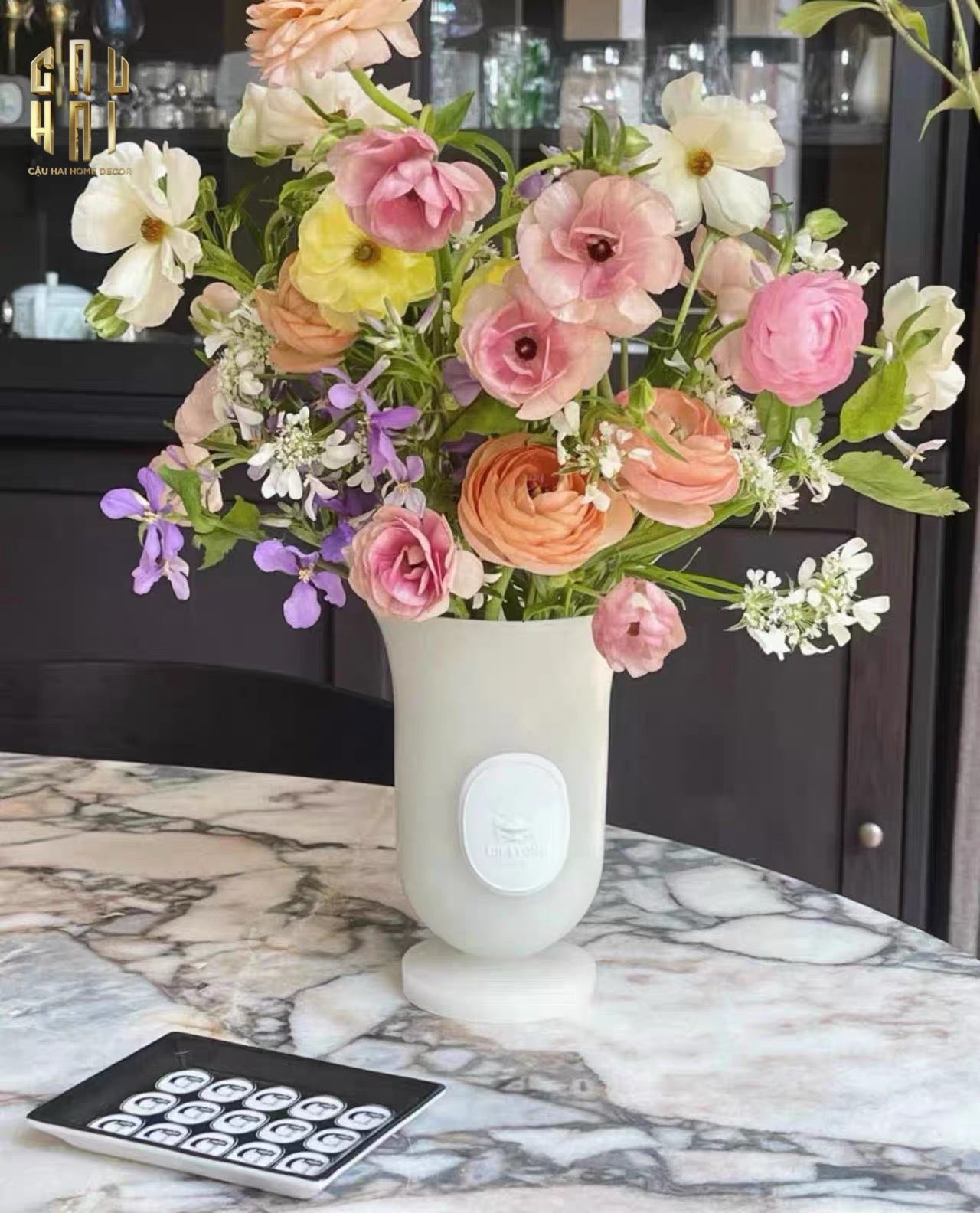 HOME COUTURE - BÌNH HOA SÁP CLINIQUE - FULL BOX - CẬU HAI HOME DECOR
