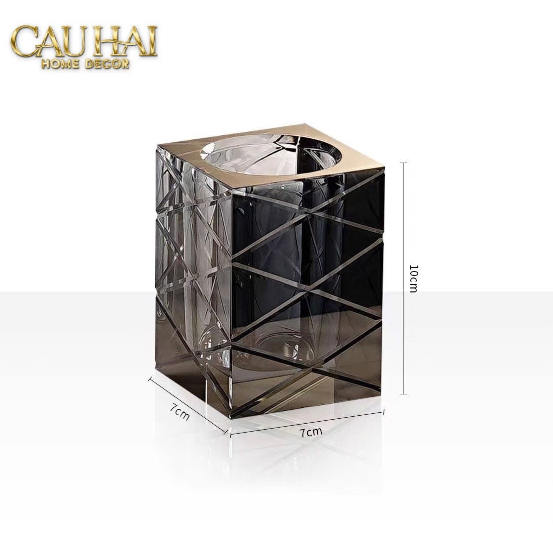 HOME COUTURE - LỌ PHA LÊ LUMIÈRE CANNAGE LINE CRYSTAL ART JAR - CẬU HAI HOME DECOR