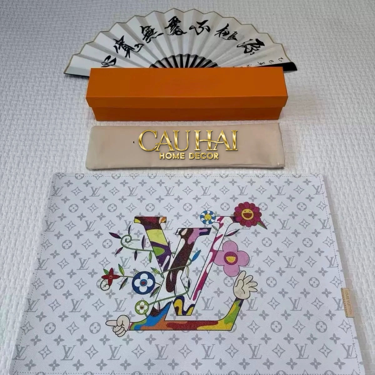 HOME COUTURE - TẤM LÓT LOUIS FESTIVE BLANCHE MULTICOLORE TABLE MAT 40X60 - CẬU HAI HOME DECOR